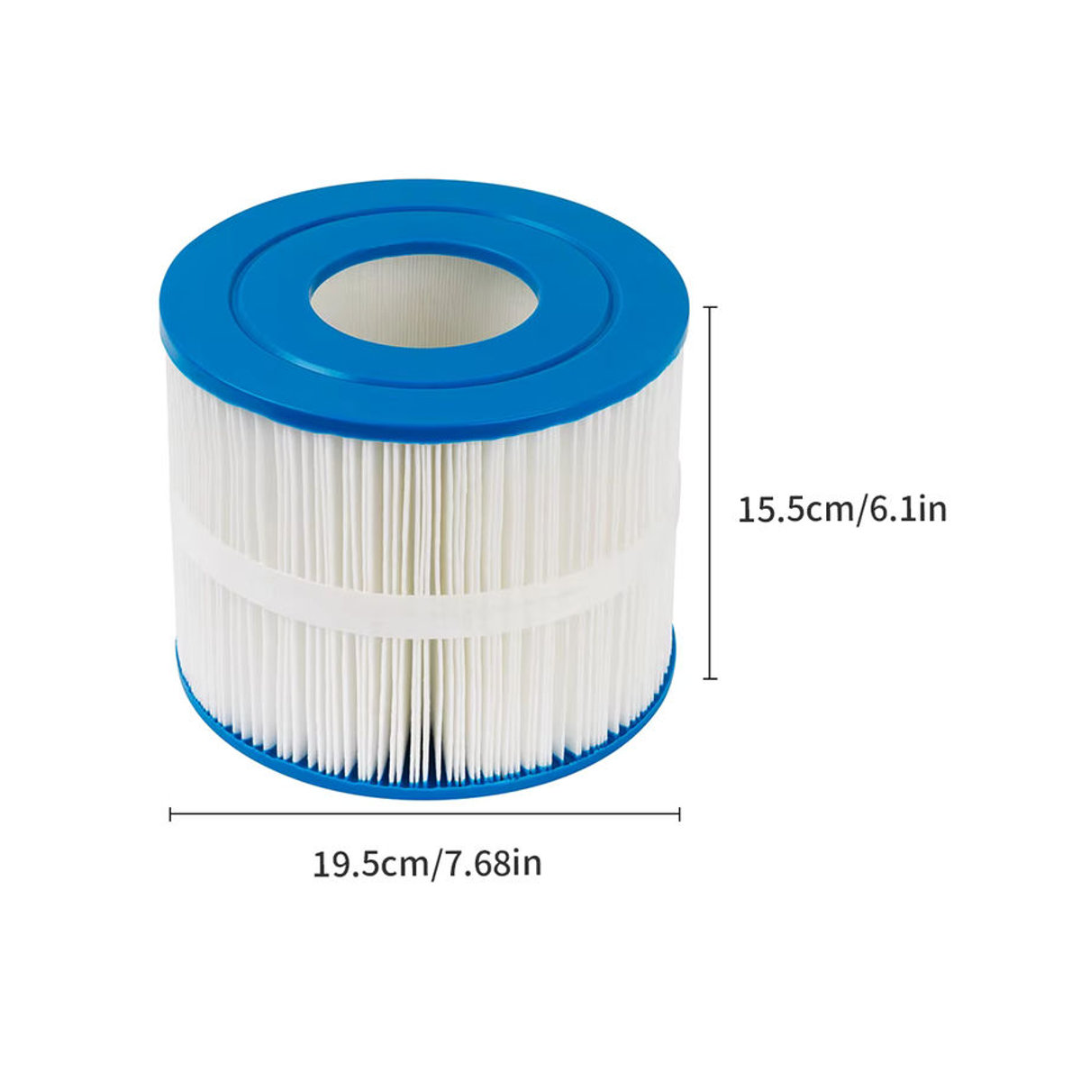 Pleatco Spa- und Whirlpool-Filter kompatibel mit Bullfrog Wellspring 30 Coreless 10-00282 und Pleatco PBF40 PBF40-M in Blau - Bild 5