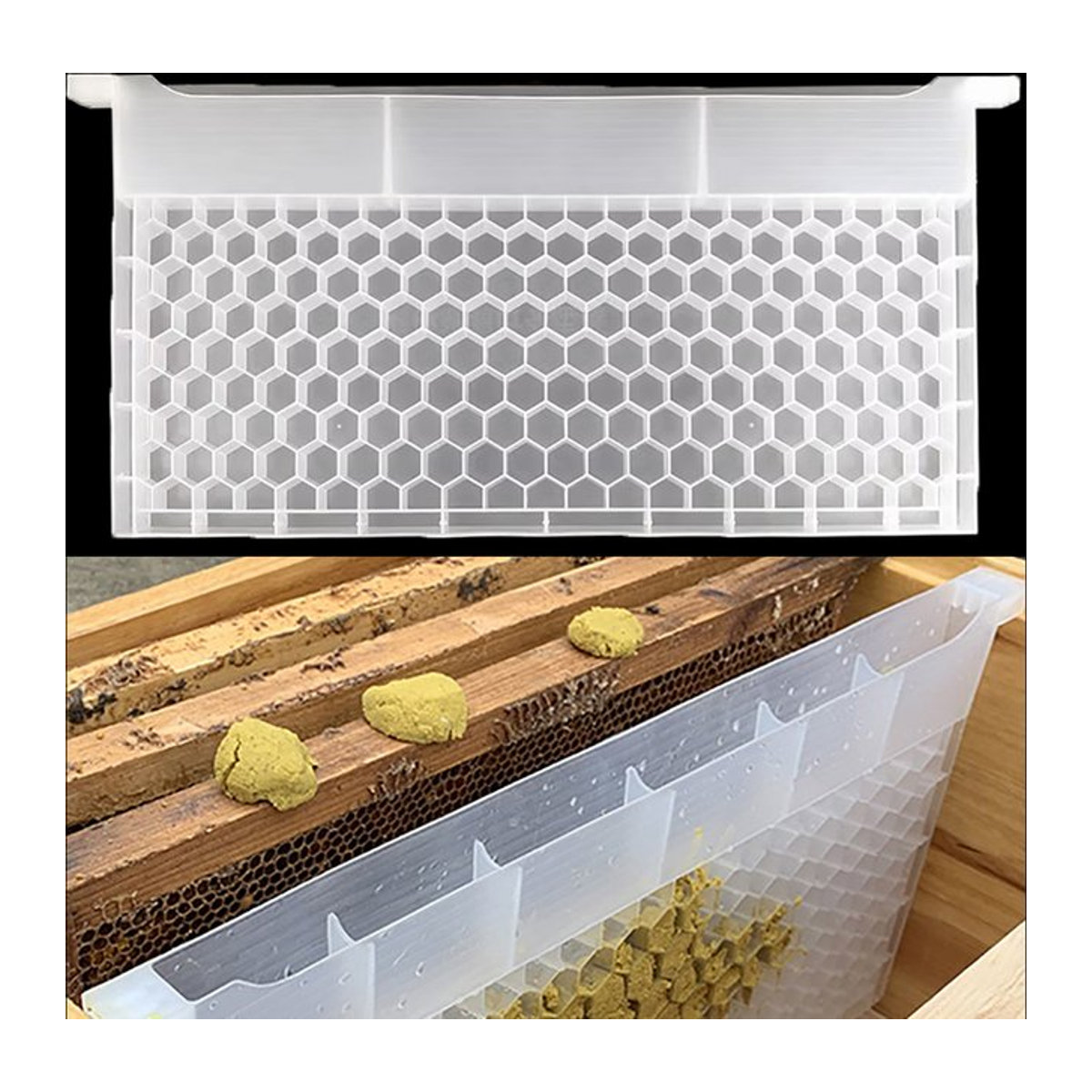 Pledge Agro Bienenfütterung Box aus porösem Kunststoff für Honig und Zucker, 2er-Set - Bild 1