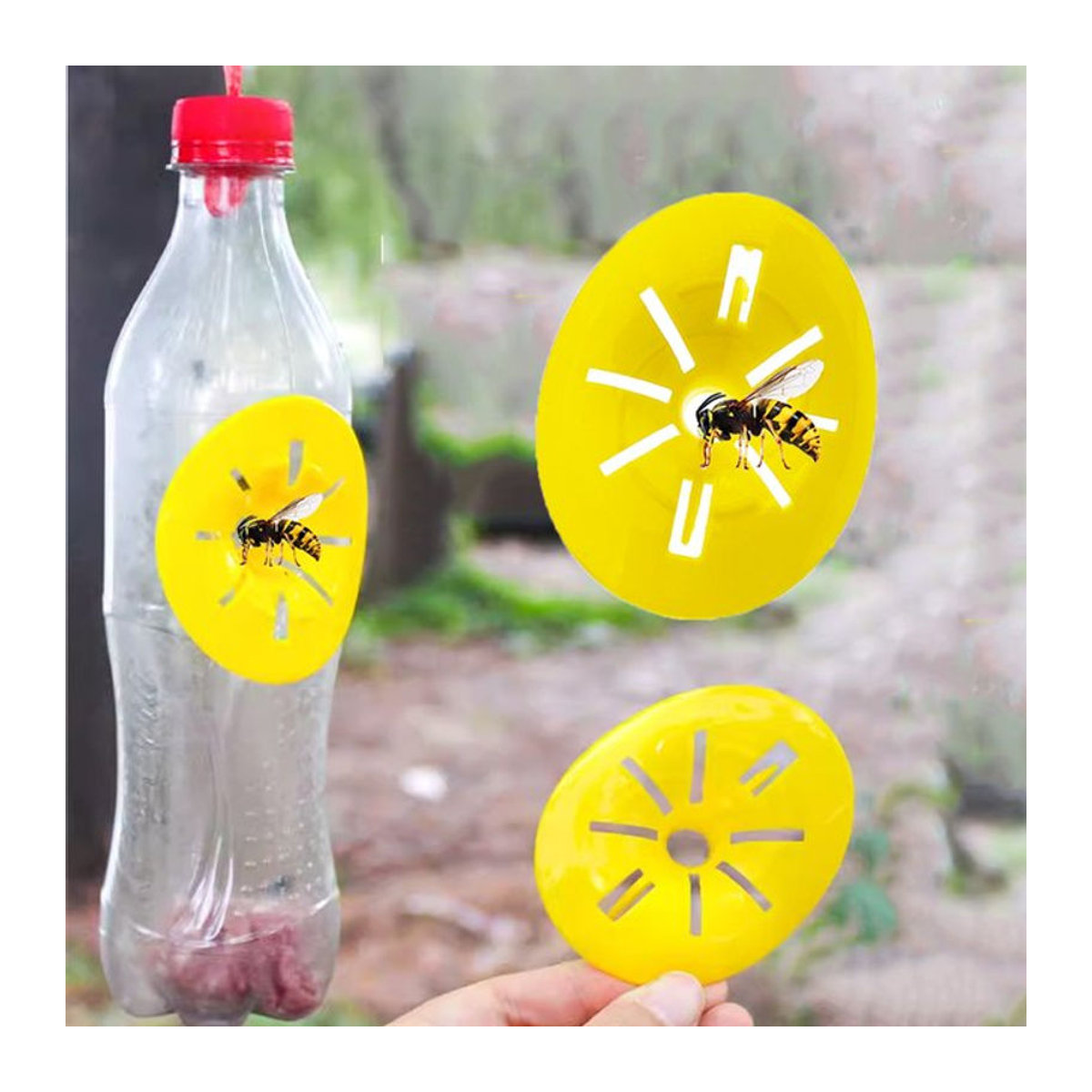Pledge Agro Wespenfänger und Hornissenfallen Set aus Kunststoff, 10 Stück, Gelbe Insektenfallen für die Imkerei - Bild 1