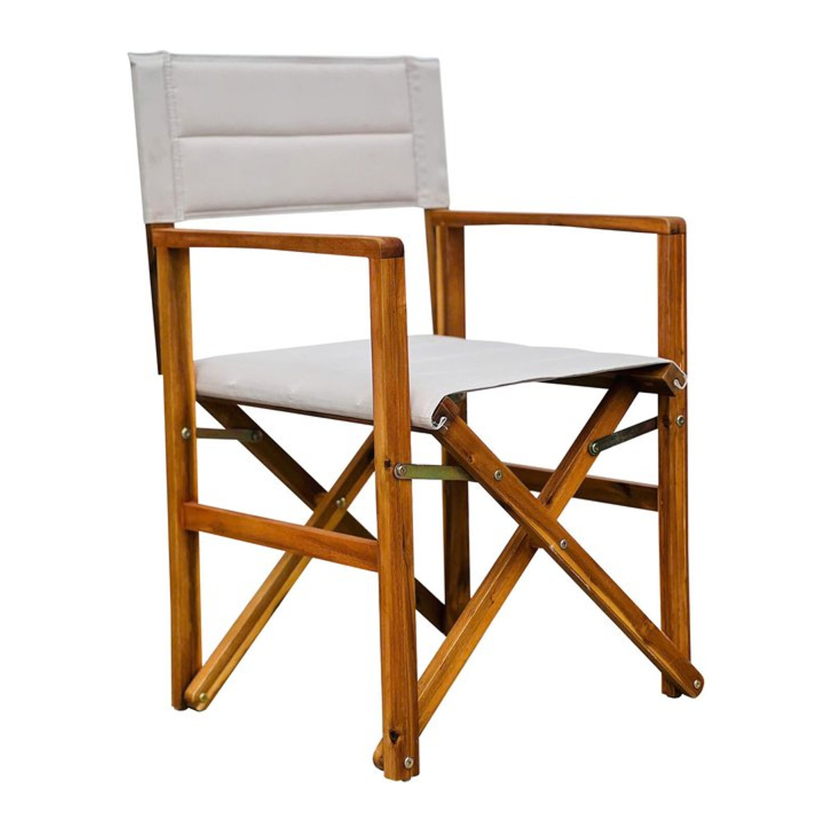 Ploss Regiestuhl aus Massivholz in Creme/Natur, B/T/H: 56 x 55 x 88 cm - Bild 1