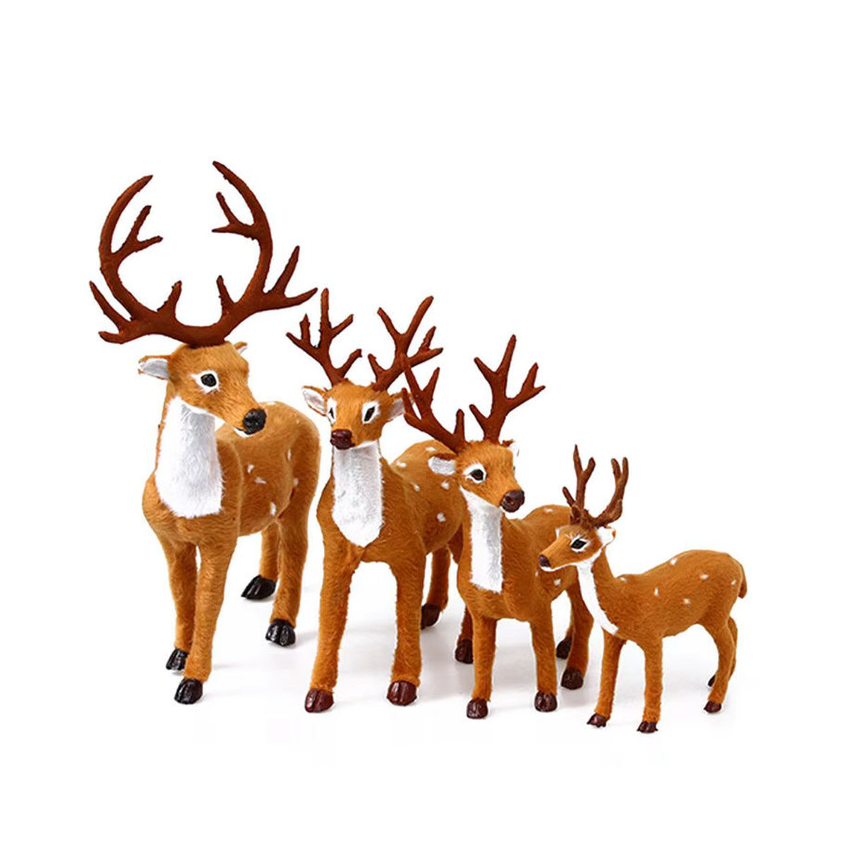 Plüsch Weihnachtsfigur Hirsch in Braun als Weihnachtsdekoration für dein Zuhause, Höhe: 15-25 cm - Bild 4