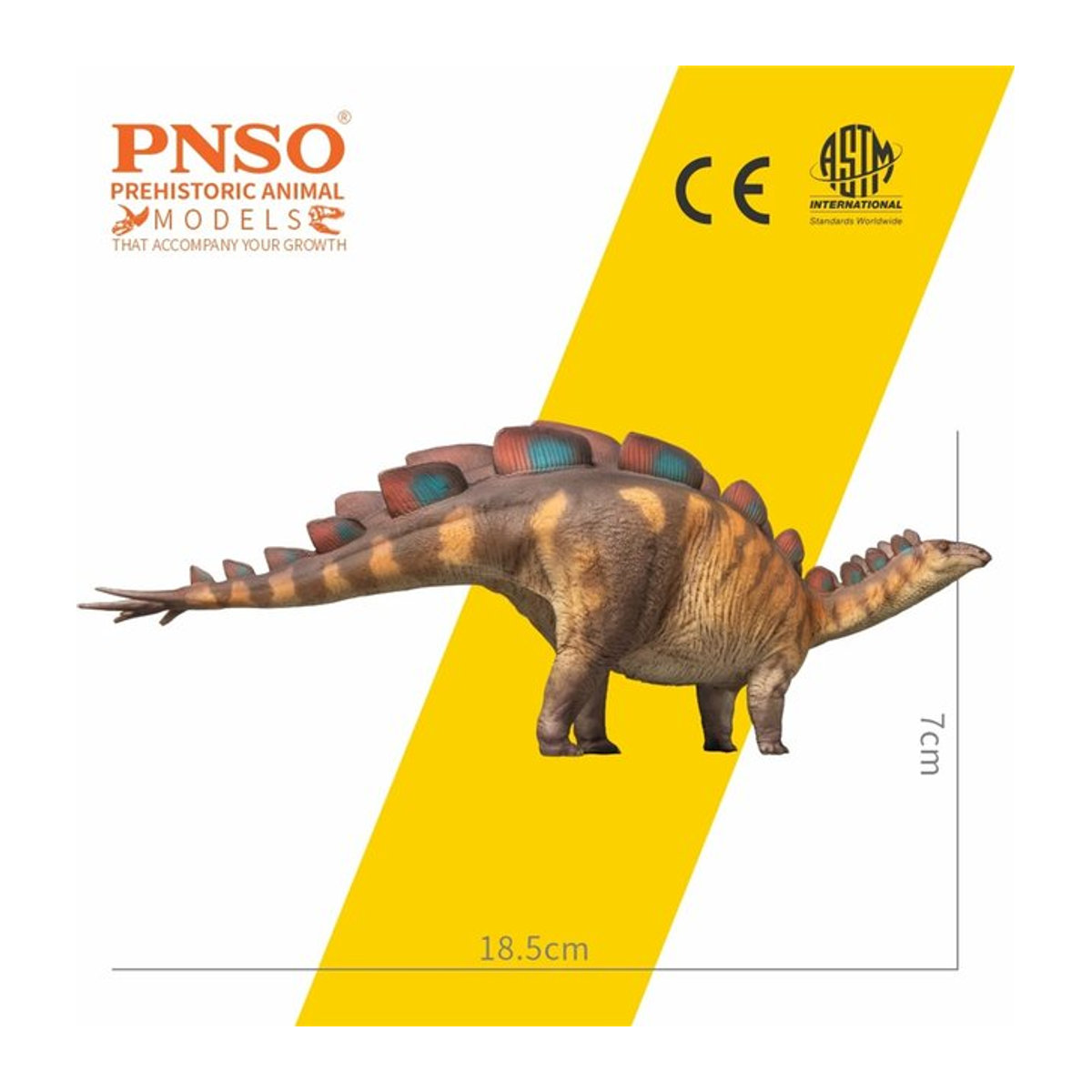 Pnso Wuerhosaurus Xilin Modell Dinosaurier Stegosauridae Figur in Mehrfarbig als wissenschaftliche Statue zur Dekoration - Bild 1