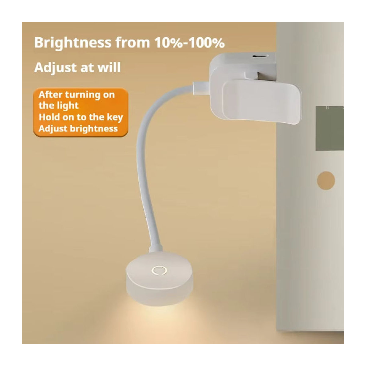 POCKETMAN Mini LED Buchlampe mit Clip und stufenloser Dimmung, USB wiederaufladbare Nachtlampe in 3 Lichtfarben - Bild 4