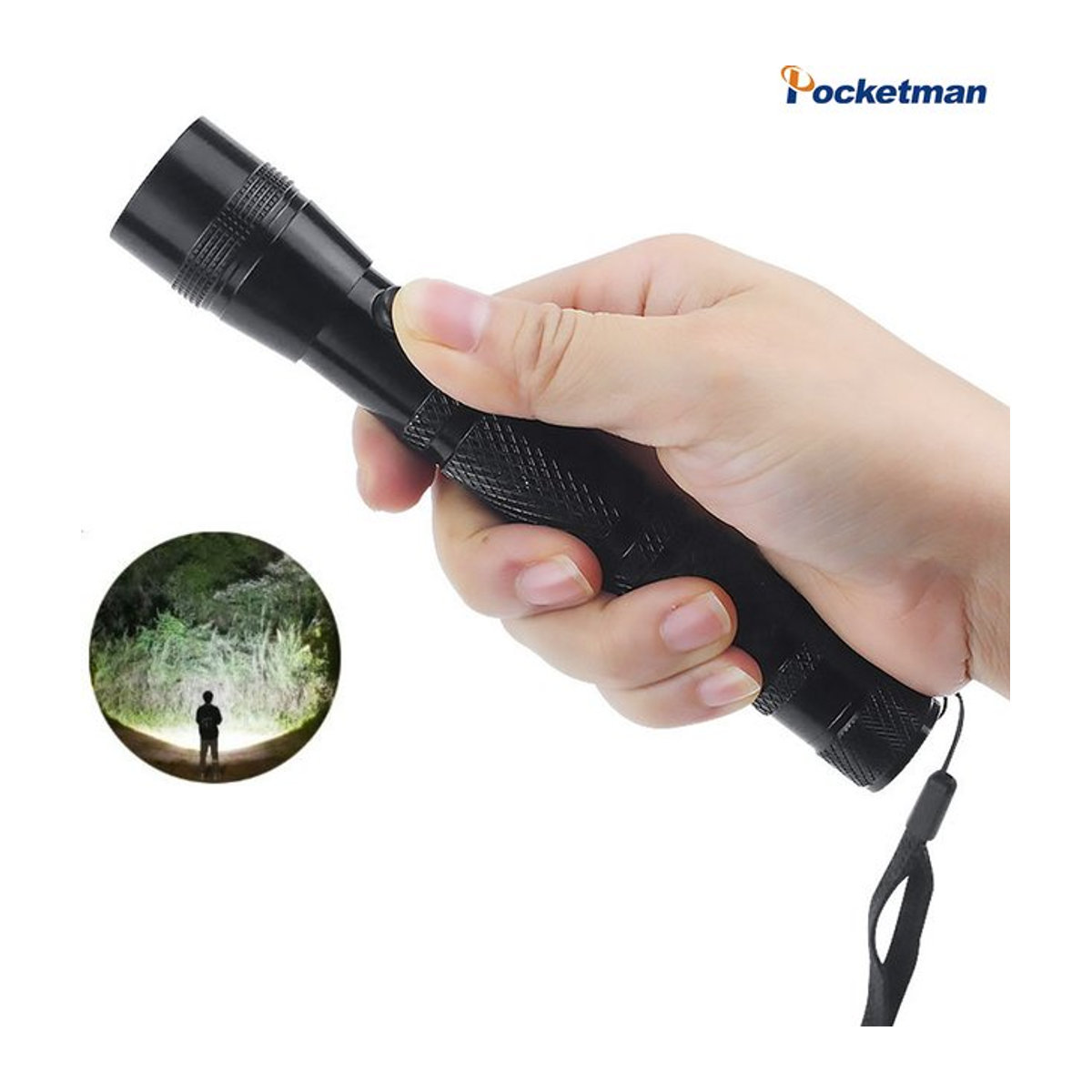 POCKETMAN Mini-Taschenlampe wasserdicht mit AA-Batterie für Wandern und Reisen - Bild 1