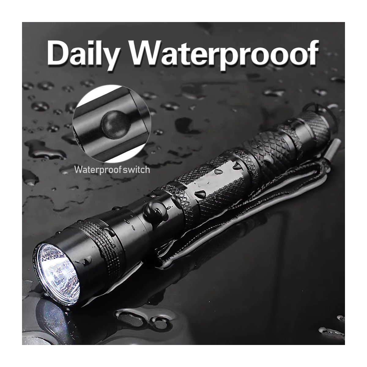 POCKETMAN Mini-Taschenlampe wasserdicht mit AA-Batterie für Wandern und Reisen - Bild 4