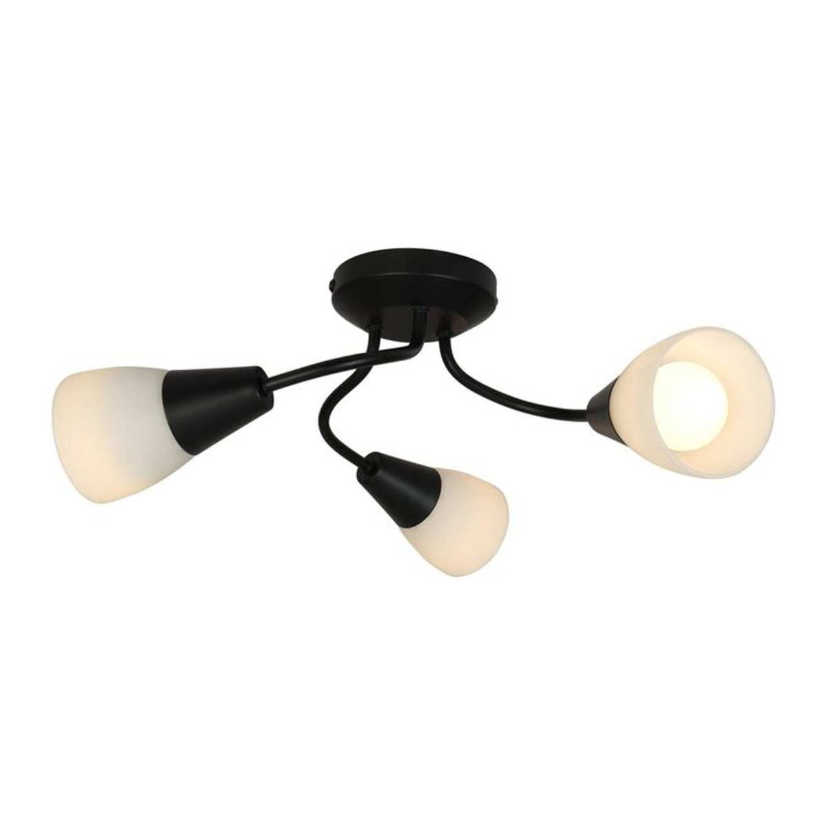 POCOline Deckenlampe Anivia Modern Schwarz Metall Durchmesser: 42 cm E27 3 Fassungen - Bild 1