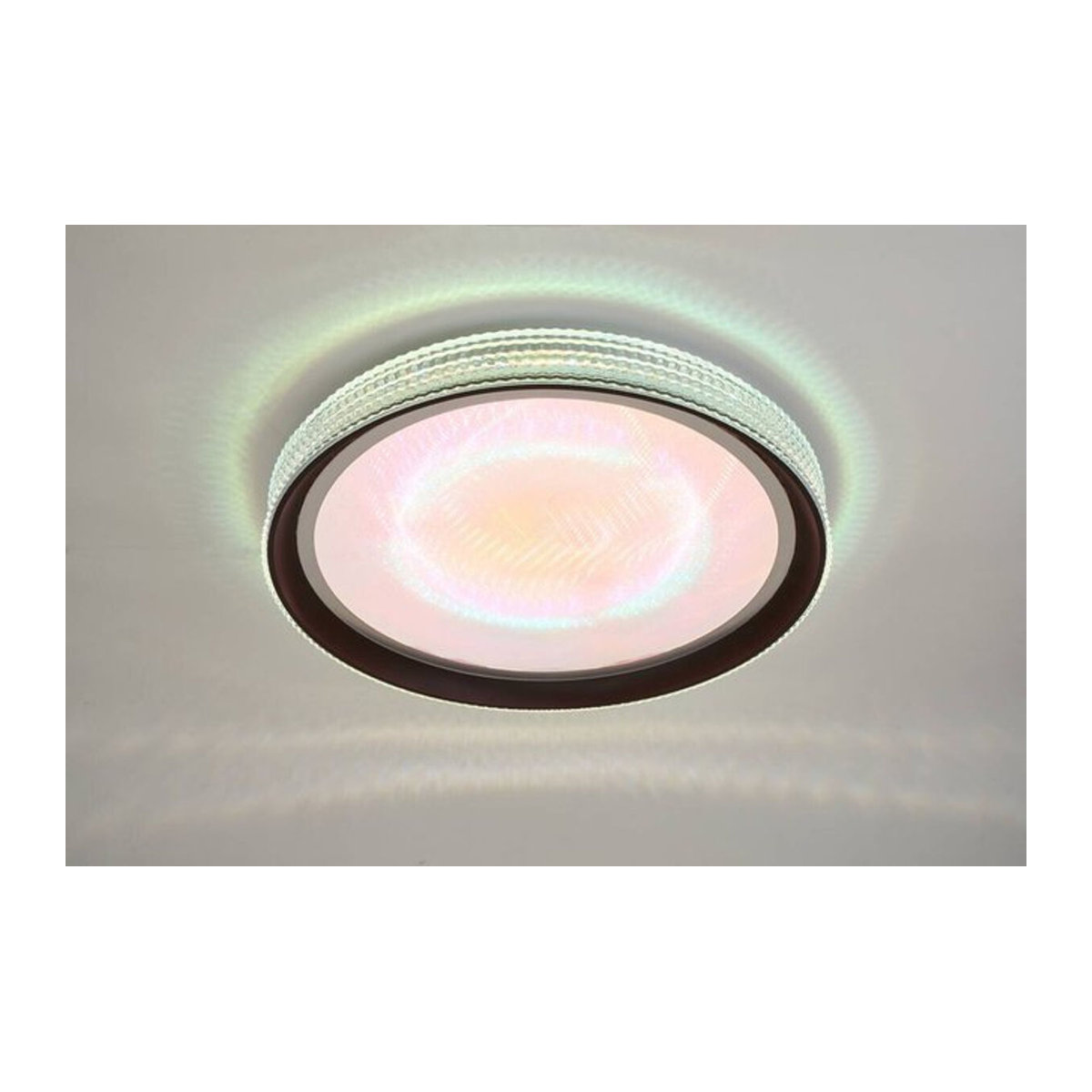 POCOline Deckenleuchte Aliyah Modern LED Metall Weiß Braun Durchmesser: 48,5 cm - Bild 1