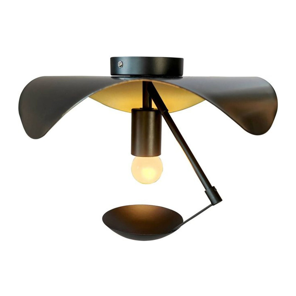 POCOline Deckenleuchte Pandora Modern aus Metall in Schwarz und Gold, E27, B/L: 35 x 38 cm - Bild 1