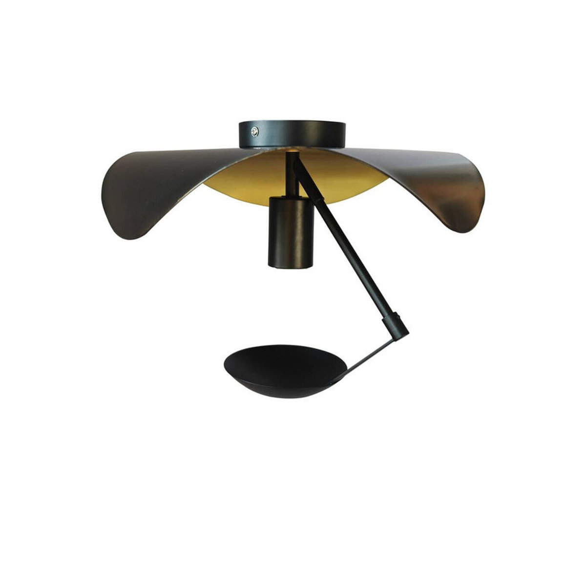 POCOline Deckenleuchte Pandora Modern aus Metall in Schwarz und Gold, E27, B/L: 35 x 38 cm - Bild 2