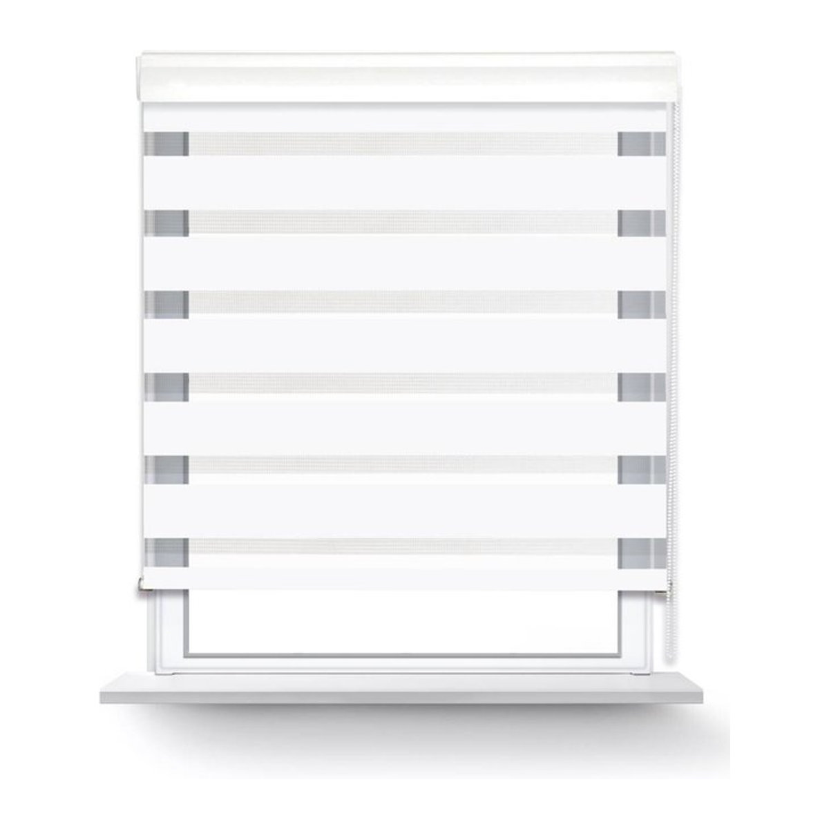 POCOline Doppelrollo Easy-Fix mit Blende, Farbe: weiß, B: 85 cm, H: 160 cm - Bild 1