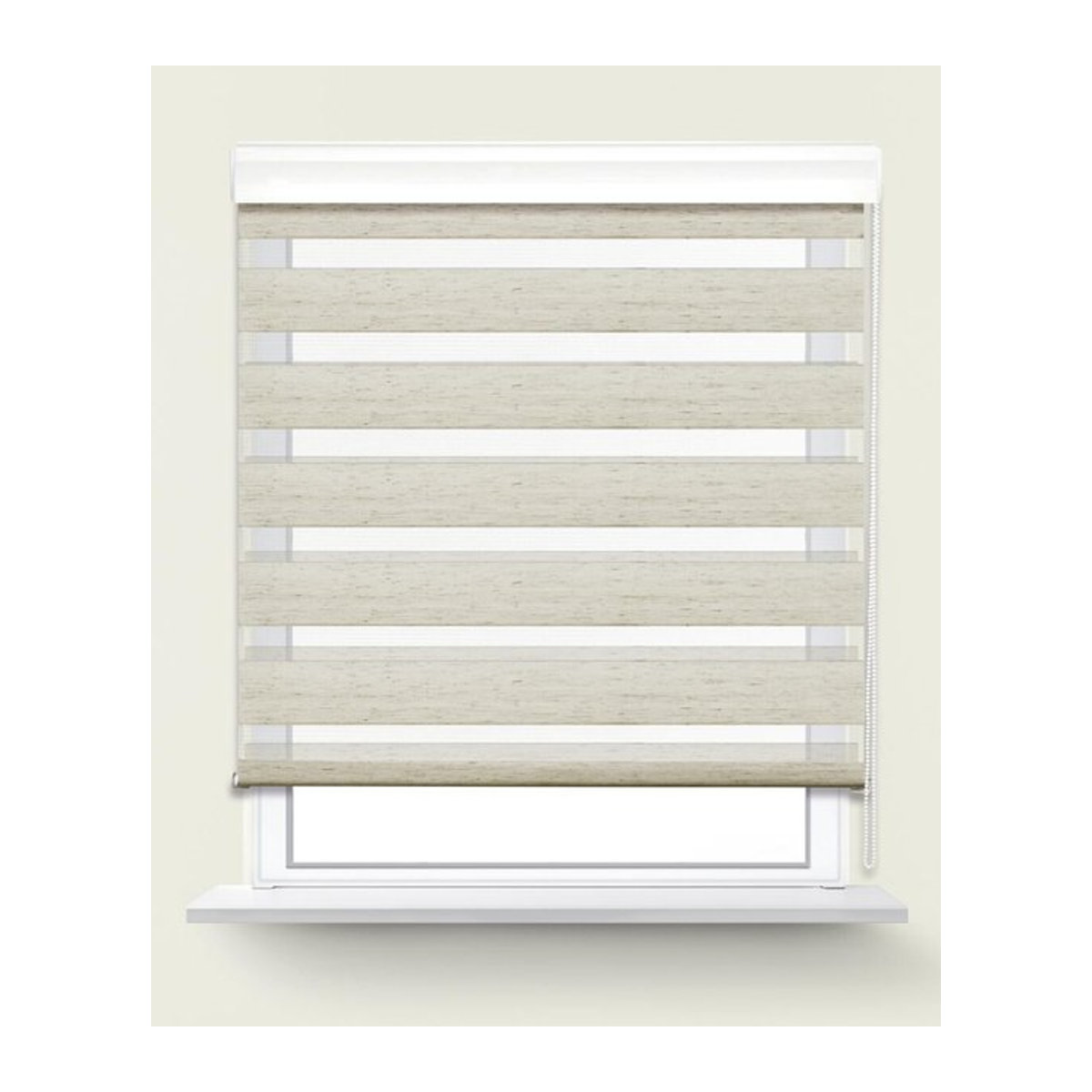 POCOline Doppelrollo Easy-Fix mit Blende in Beige, Breite: 45 cm, Länge: 160 cm - Bild 1