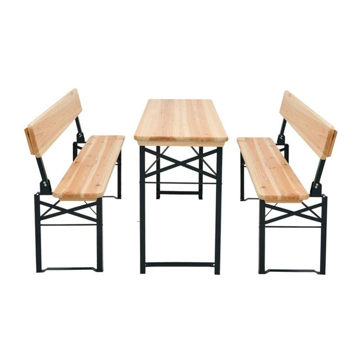 POCOline Gartensitzgruppe aus Holz und Metall im Industrial Design, Natur - Bild 1