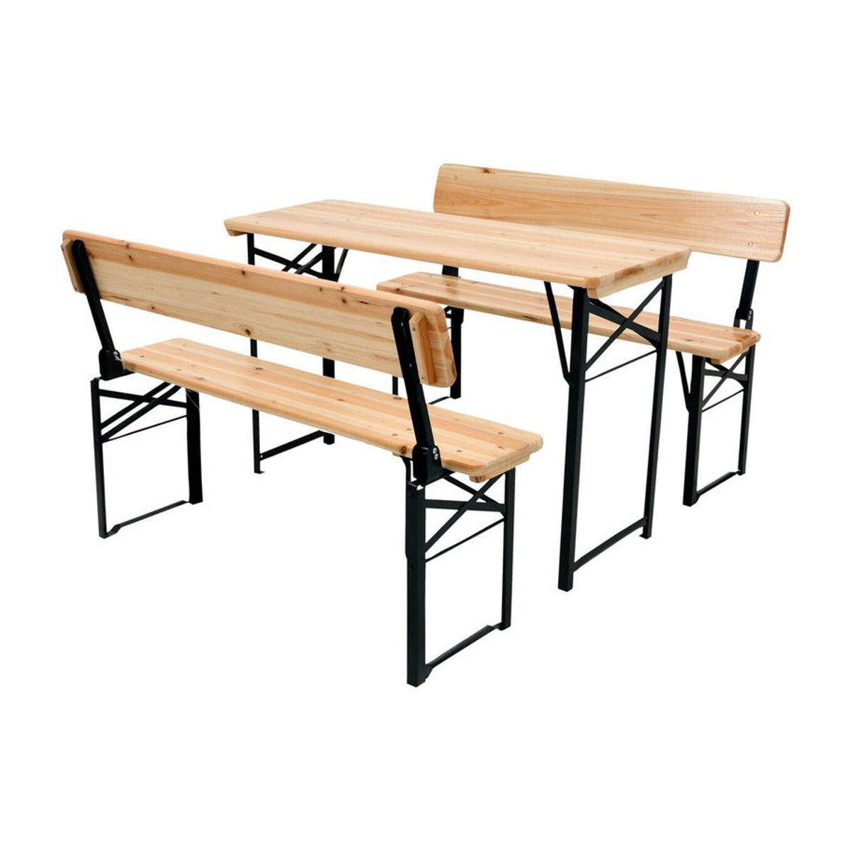 POCOline Gartensitzgruppe aus Holz und Metall im Industrial Design, Natur - Bild 2