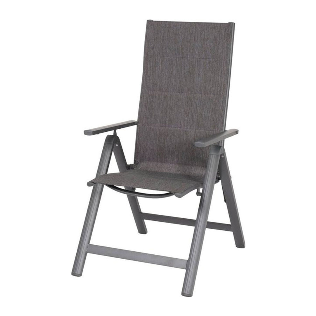 POCOline Klappsessel Boston Anthrazit aus Aluminium und Stoff B/H/T: 70 x 115 x 58 cm - Bild 1