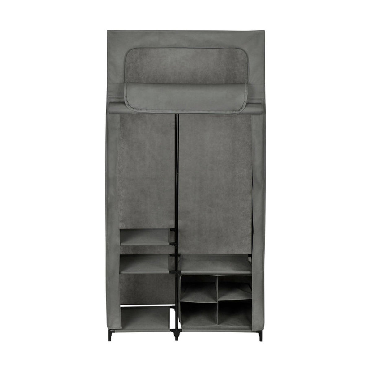 POCOline Kleiderschrank aus Metall und Vlies in Grau, H: 175,5 cm x B: 88 cm x T: 44 cm - Bild 2