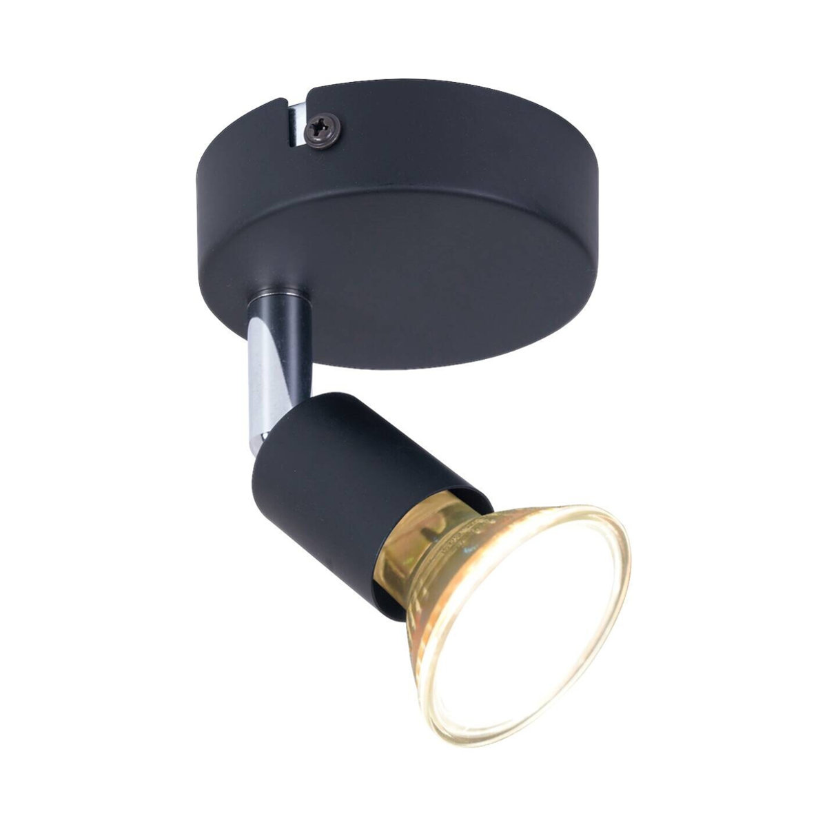 POCOline LED-Spot Boris Deckenspot Schwarz mit 1 Brennstelle GU10 Warmweiß B/H/L: 8 x 8 x 10 cm - Bild 3