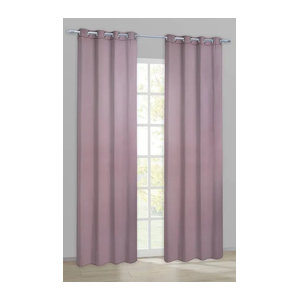 POCOline Ösenvorhang Joel in Mauve/Lila, halbtransparent, B: 140 cm, L: 245 cm