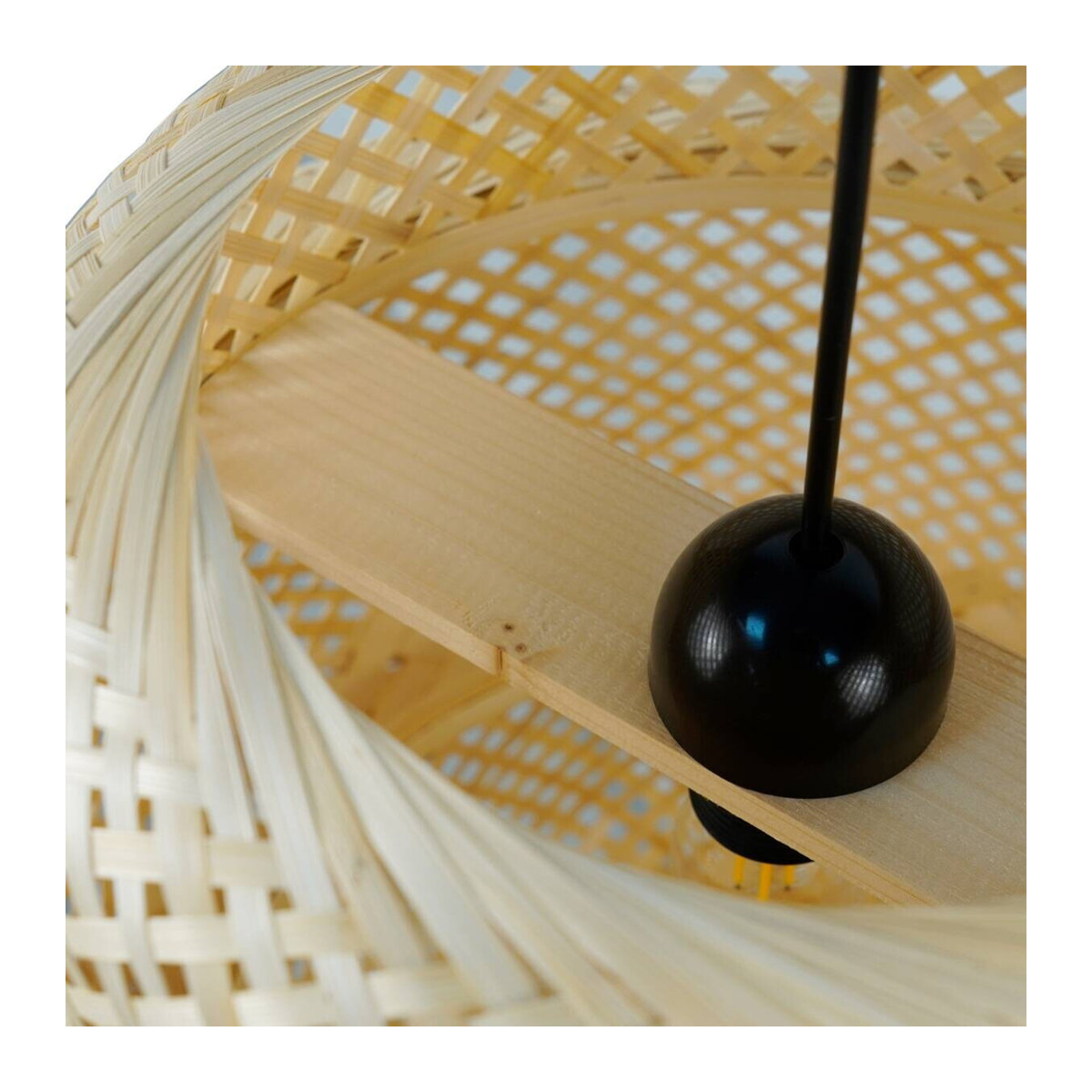 POCOline Pendelleuchte Bamboo aus Bambus in Natur, Höhe: 120 cm, Durchmesser: 40 cm - Bild 4