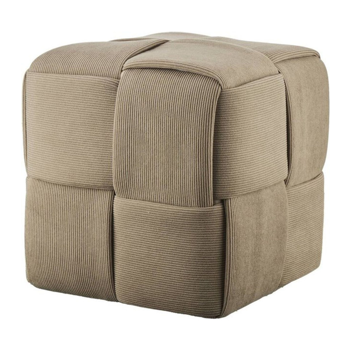 POCOline Polsterhocker Barhocker aus Cord in Taupe Meliert, Modern und Minimalistisch - Bild 1