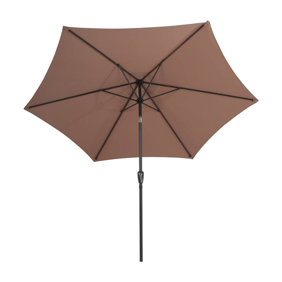 POCOline Sonnenschirm aus Polyester in Taupe Meliert mit Aluminium und Stahl, Höhe: 240 cm, Breite: 300 cm - Bild 1