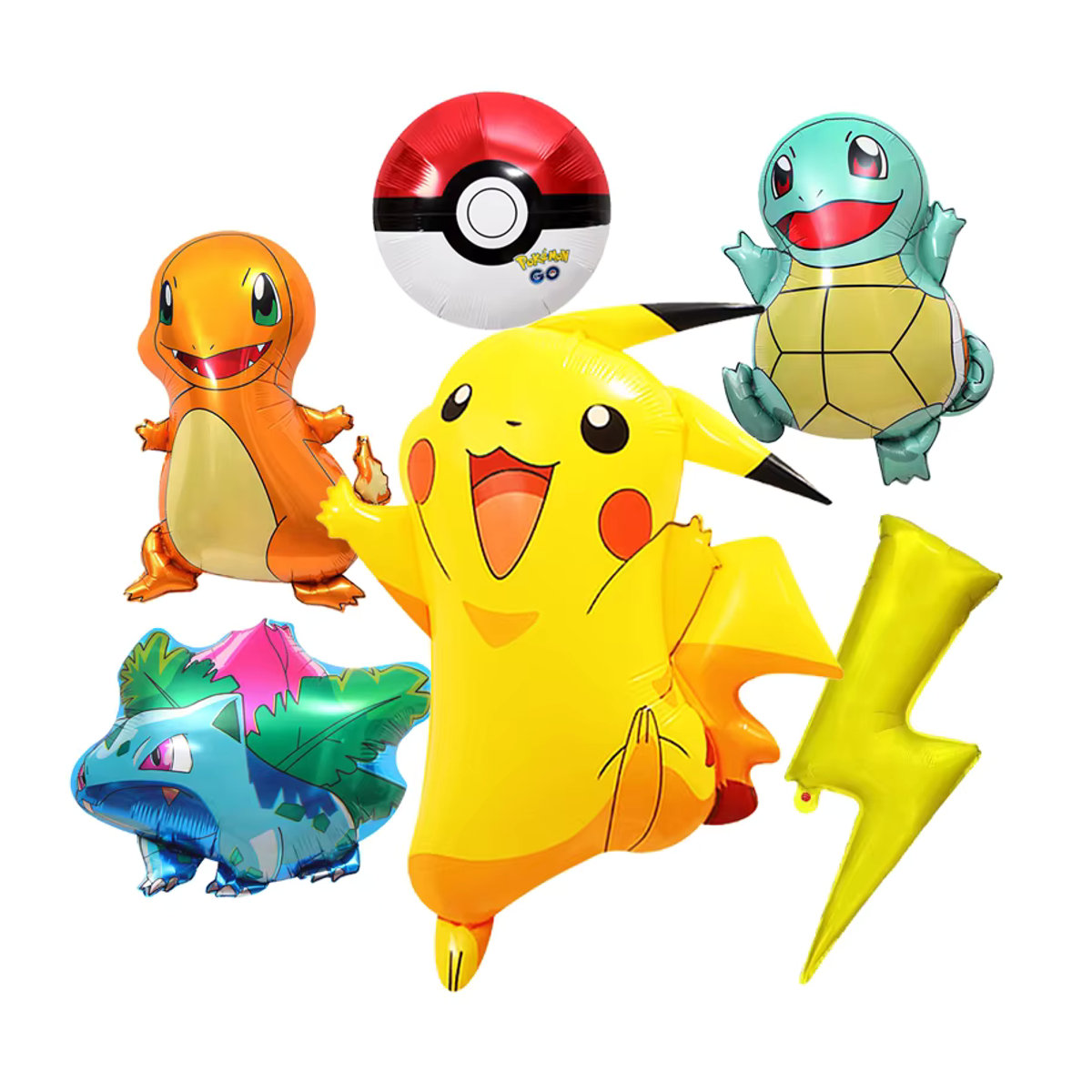 Pokemon Aluminium-Folienballons Pikachu Squirtle und Bulbasaur für Kindergeburtstage und Partydekorationen in Mehrfarbig - Bild 4