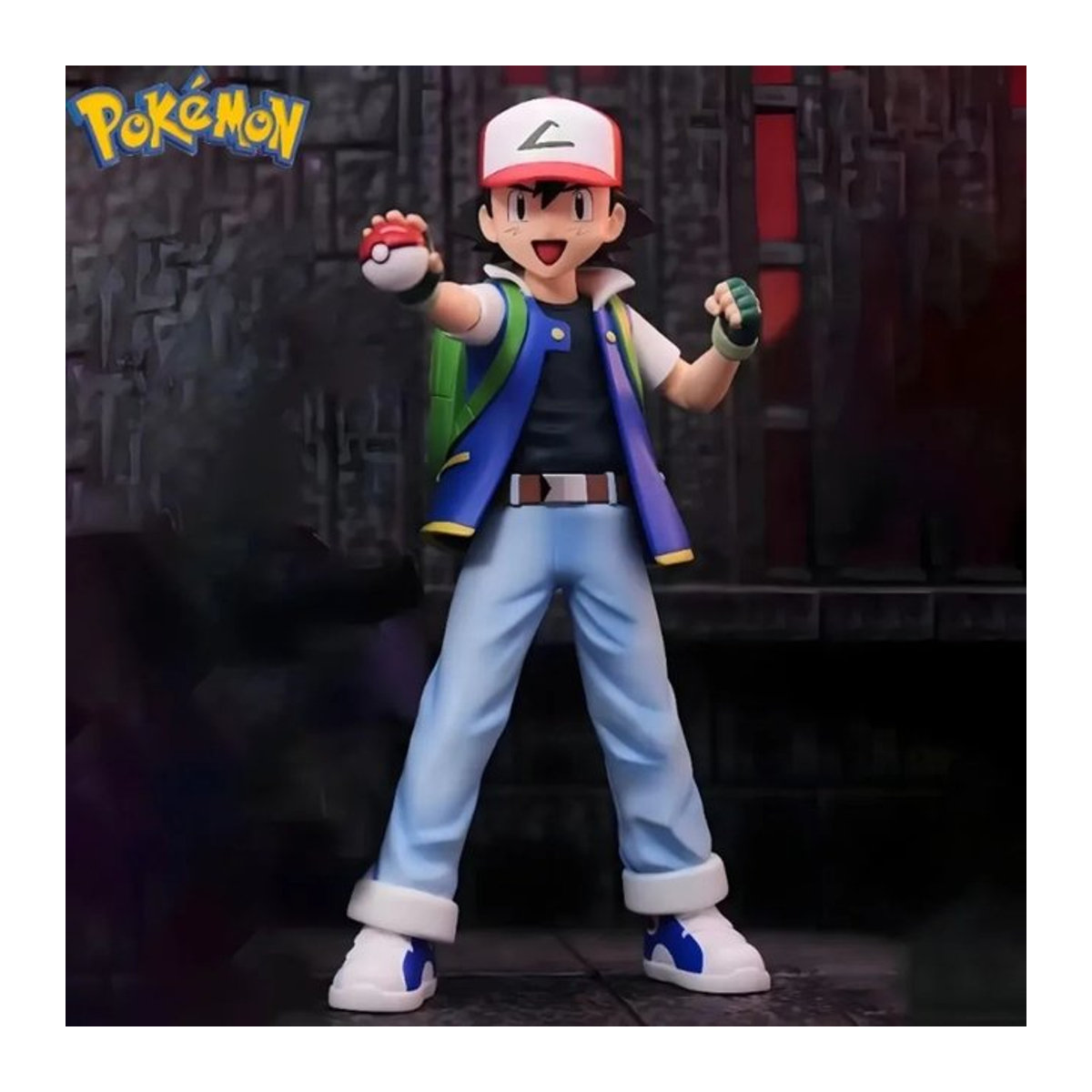 Pokemon Ash Ketchum Anime Figur aus Kunststoff, mehrfarbig, Höhe: 13 cm - Bild 1