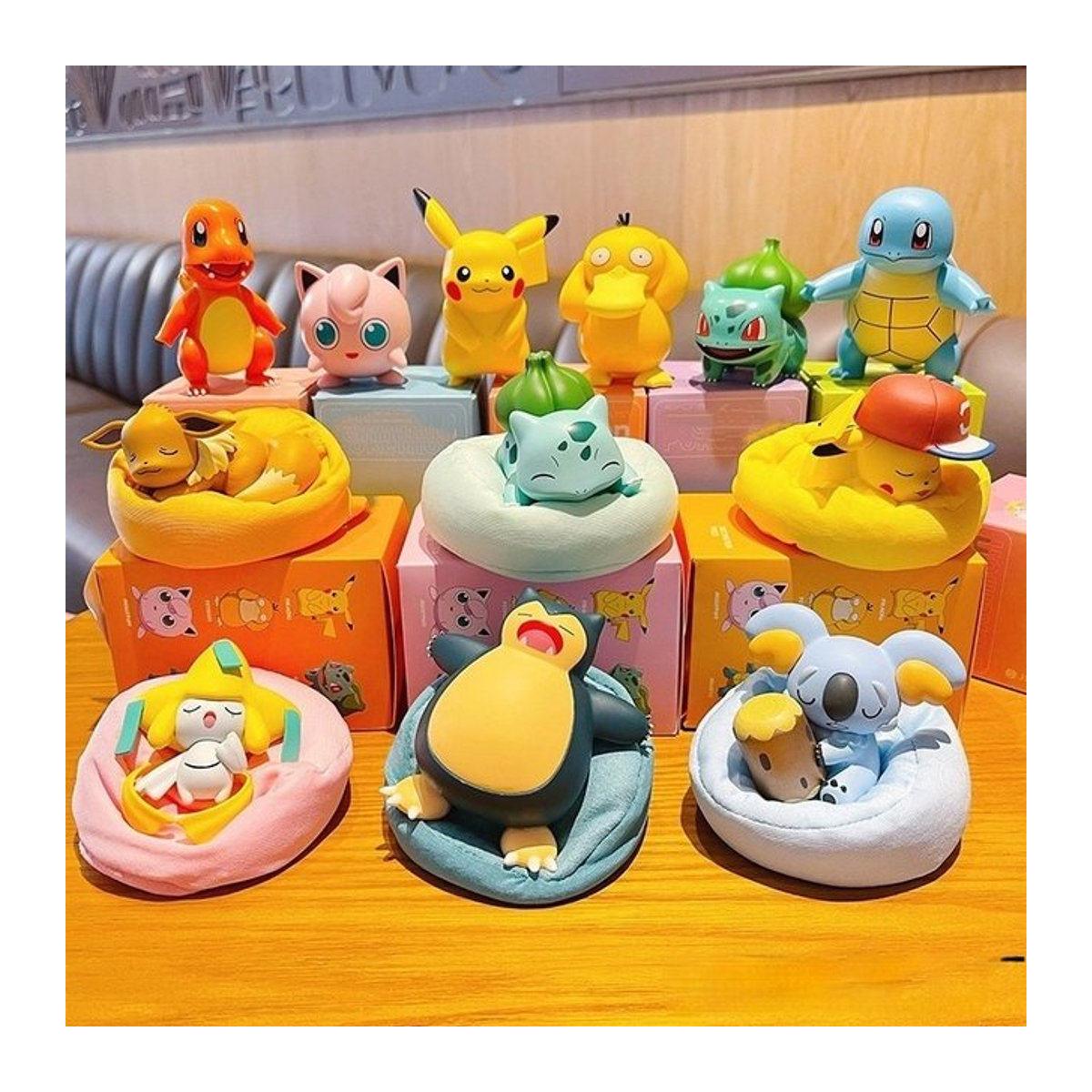 Pokemon Blind Box Pikachu und Snorlax Actionfiguren als niedliche Desktop-Dekoration für Sammler, mehrfarbig - Bild 1