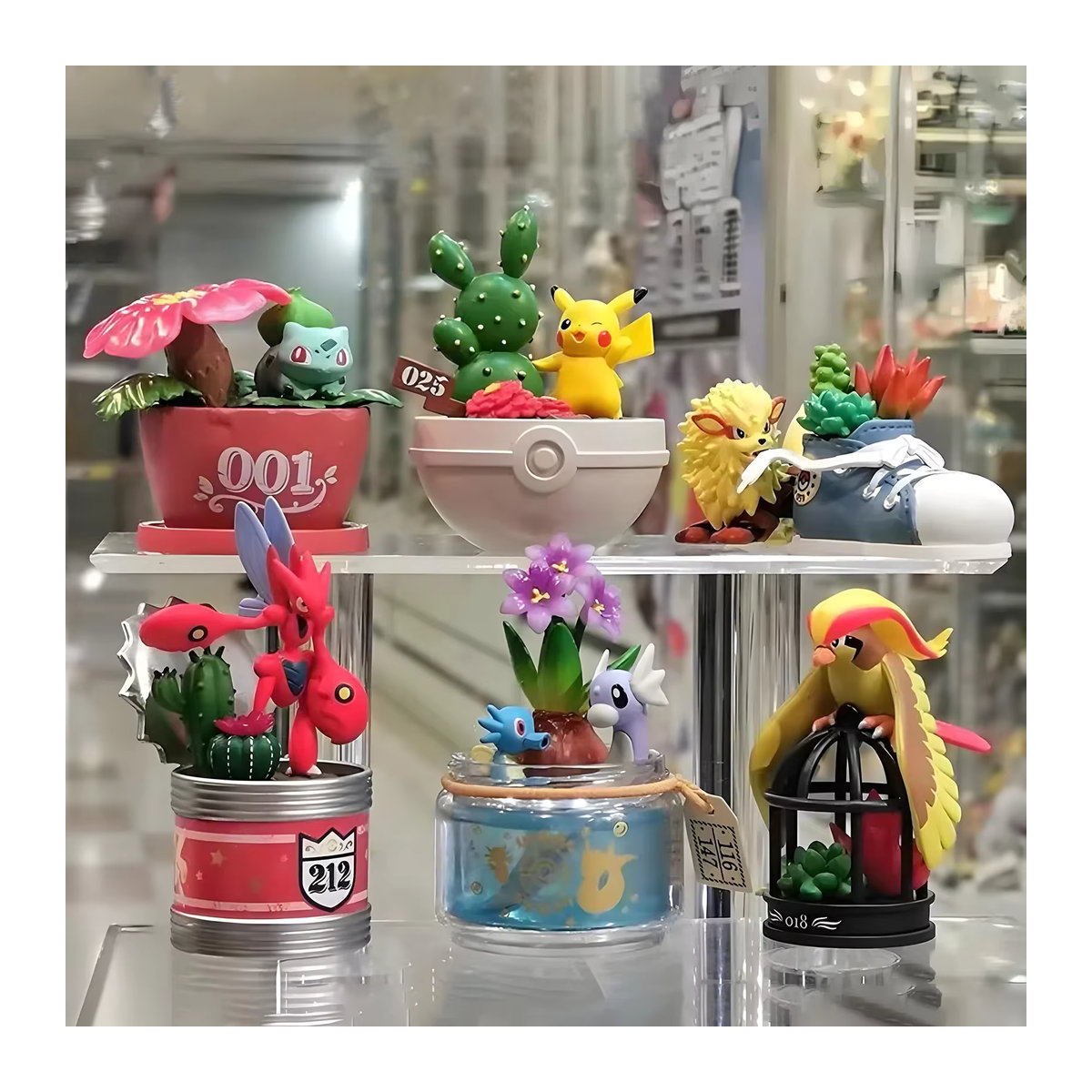 Pokemon Bonsai Szene Blind Box Miniatur Figuren als Sammlerstück für deine Tischdekoration, mehrfarbig - Bild 2