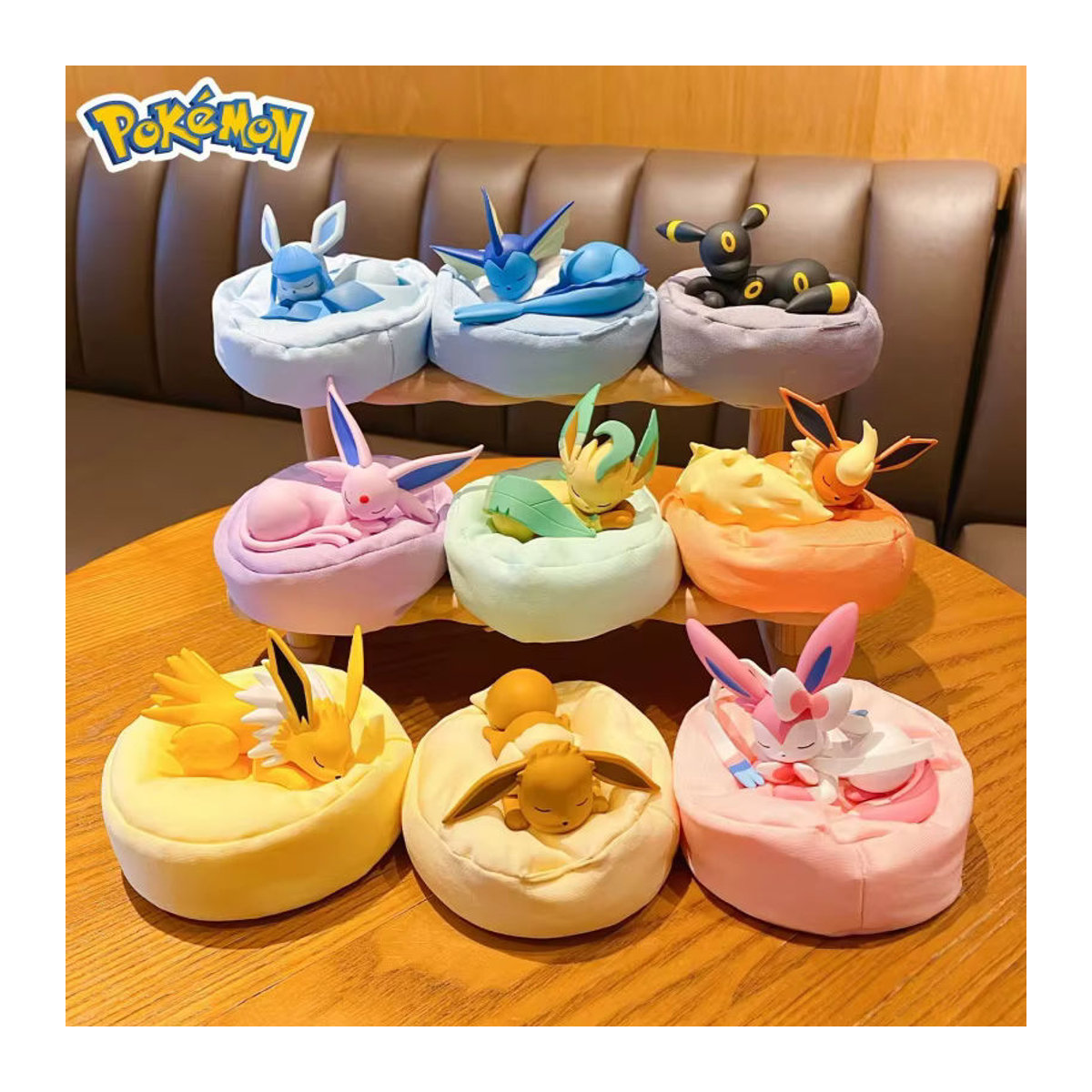 Pokémon Eevee, Sylveon und Umbreon PVC-Figuren im Lazy-Style als mehrfarbige Schreibtisch-Dekoration aus Kunststoff - Bild 2