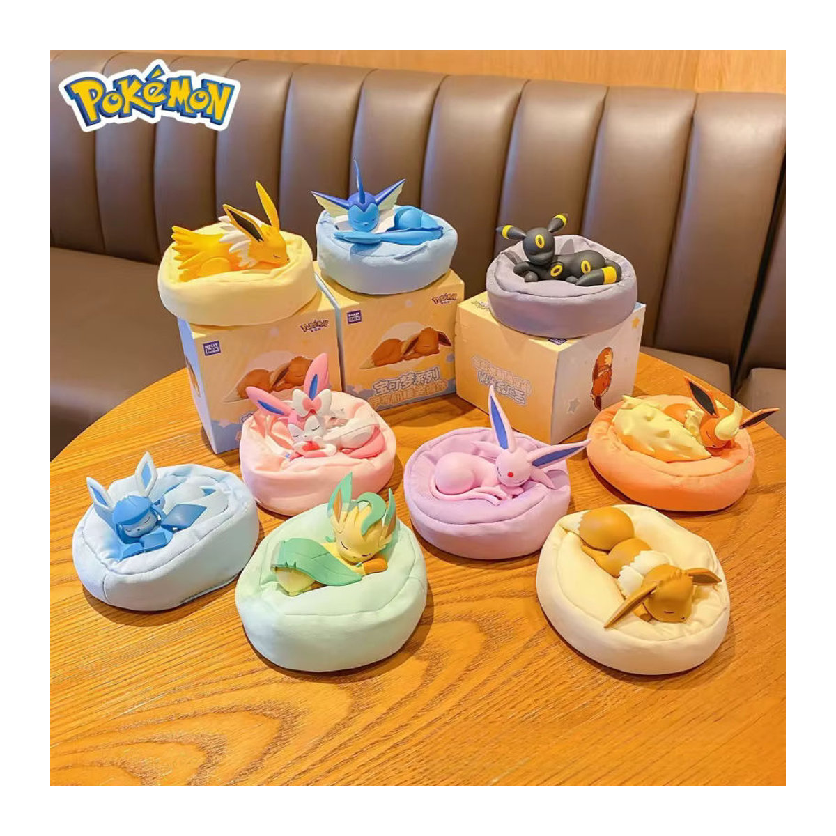 Pokémon Eevee, Sylveon und Umbreon PVC-Figuren im Lazy-Style als mehrfarbige Schreibtisch-Dekoration aus Kunststoff - Bild 3