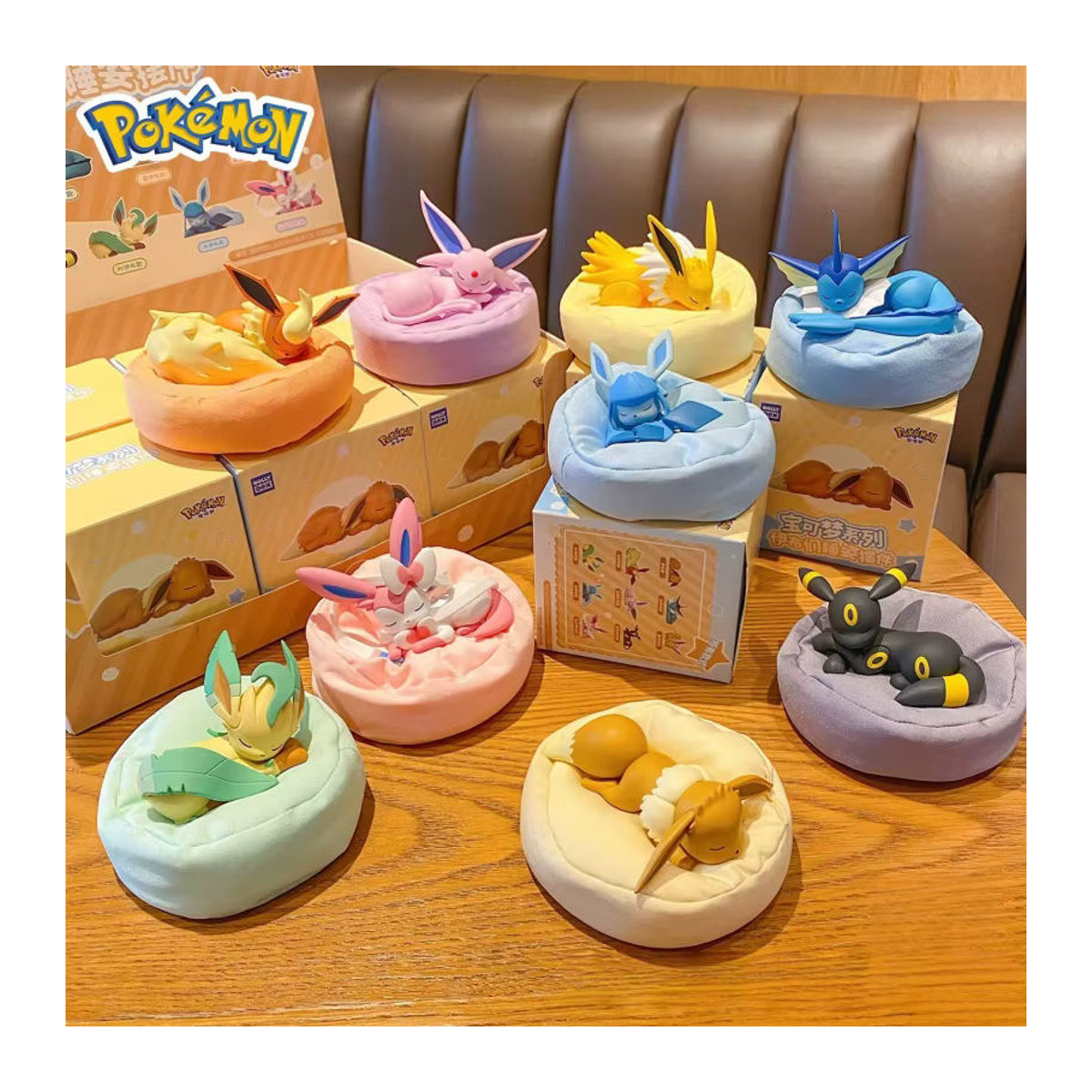 Pokémon Eevee, Sylveon und Umbreon PVC-Figuren im Lazy-Style als mehrfarbige Schreibtisch-Dekoration aus Kunststoff - Bild 4
