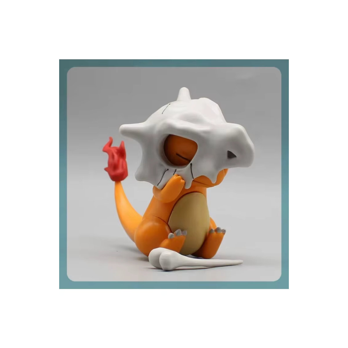 Pokemon Figur Charmander und Cubone in Orange, Anime Action Modell Statue als Desktop Dekoration für Kinder und Sammler, Höhe: 9 cm - Bild 2