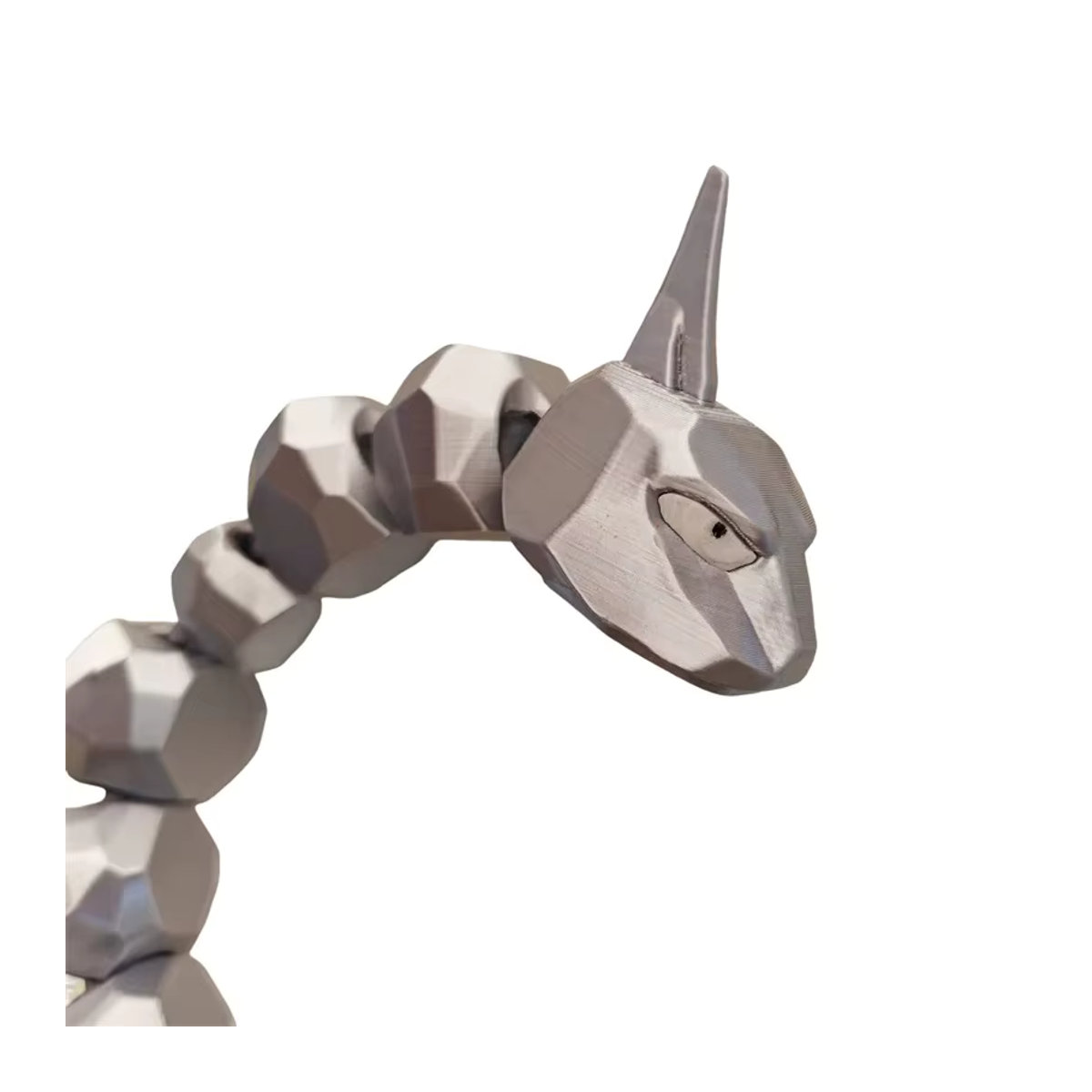 Pokemon Onix Figur Modell aus Kunststoff in Grau, stehend - Bild 5