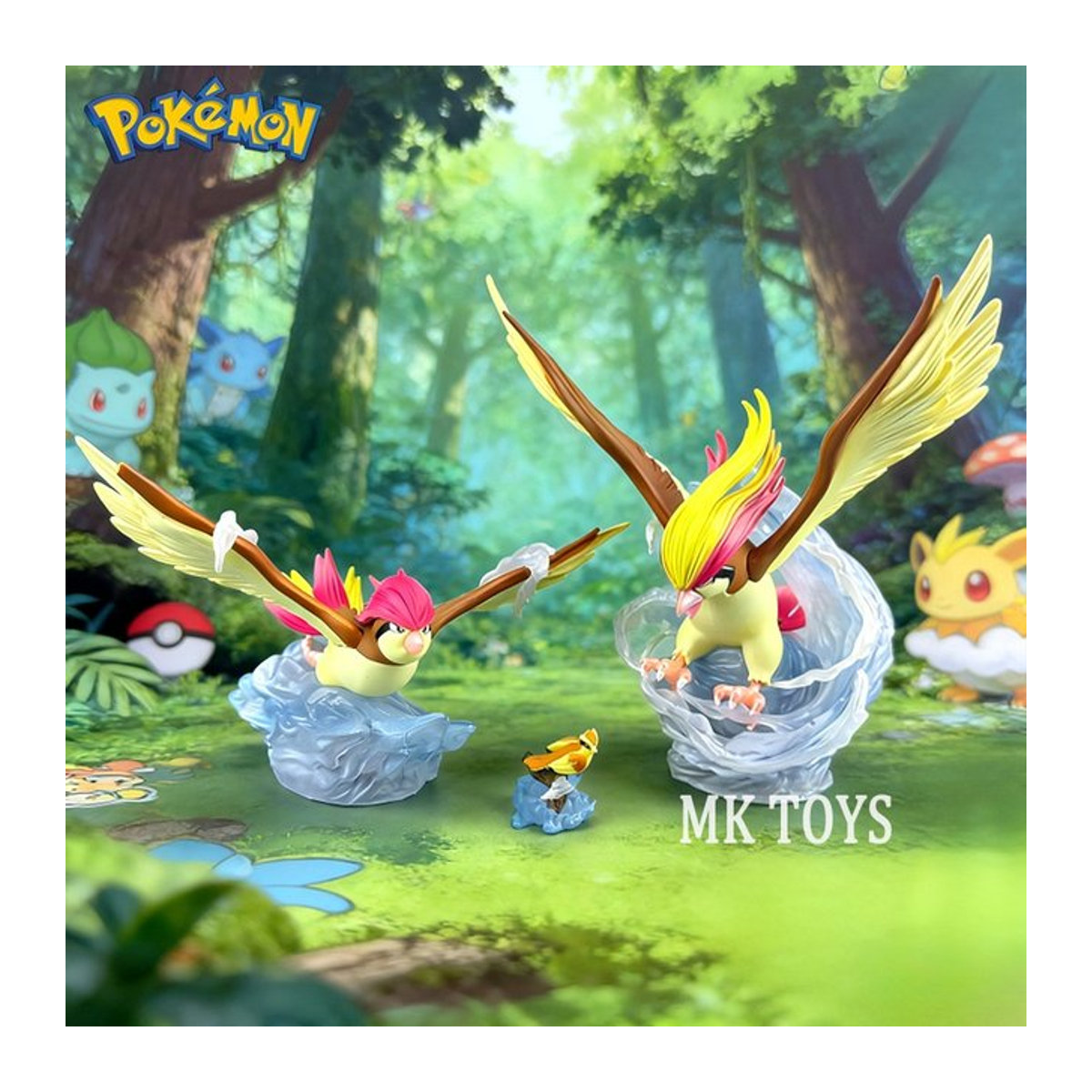Pokemon Pidgey Evolutions Gruppe Anime Actionfiguren aus Kunststoff, mehrfarbig, Höhe: 3 bis 17 cm - Bild 1