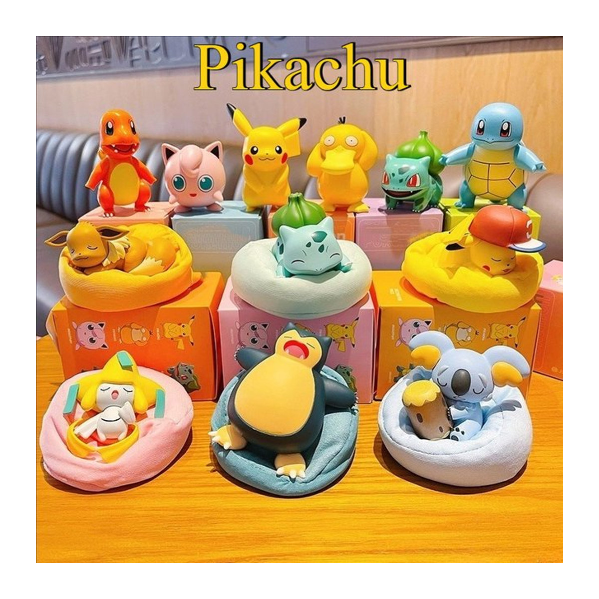 Pokémon Pikachu Blind Box Tierfigur in Gelb als kleine Schreibtisch-Dekoration und Ornament-Puppe aus Kunststoff - Bild 1