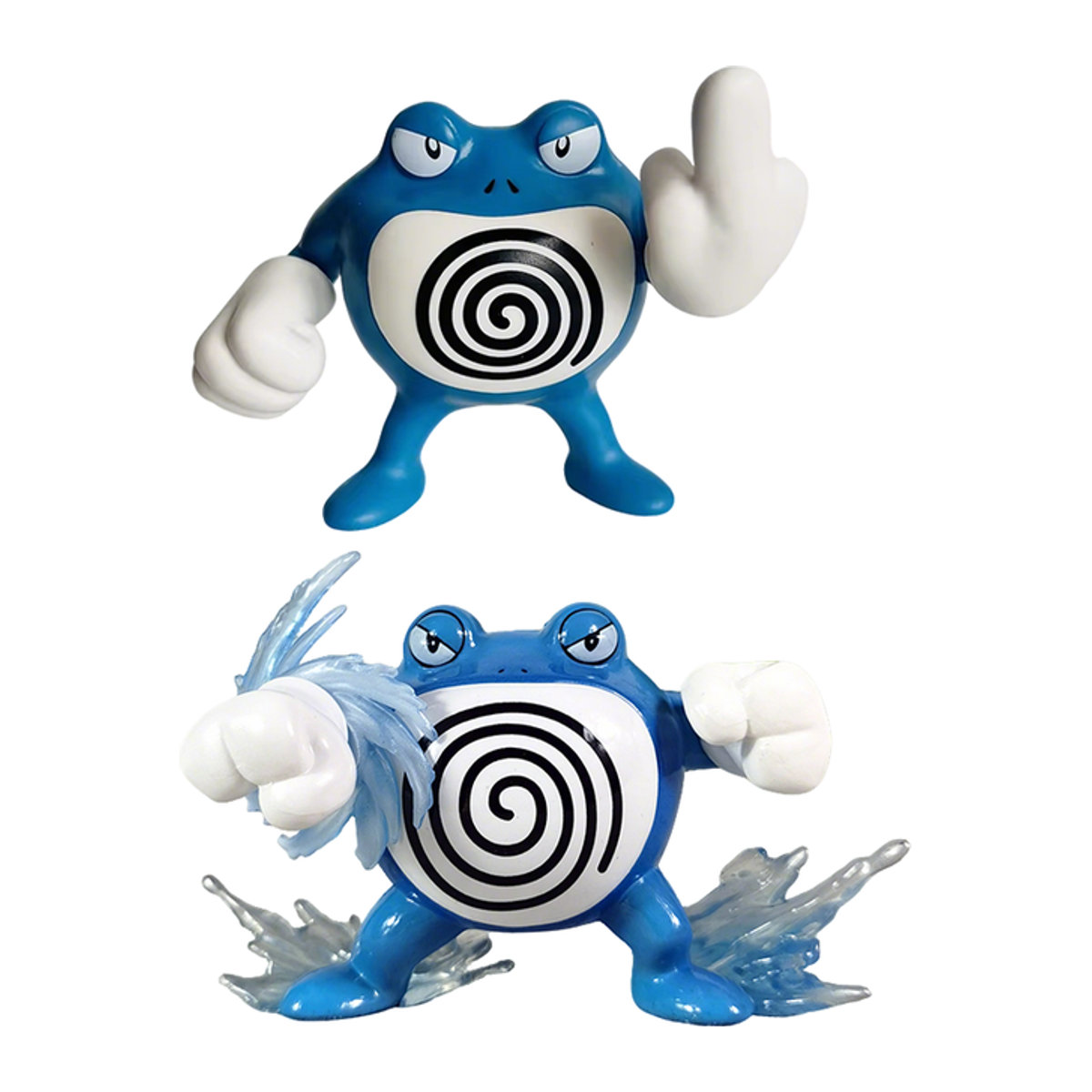 Pokemon Poliwrath Actionfigur aus PVC in Blau, 8 cm Modell für Sammler und Dekoration - Bild 1