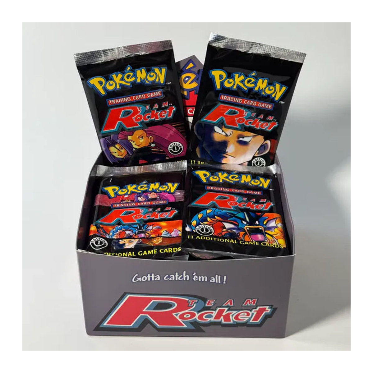 Pokemon Sammelkarten Booster-Pack mit 11 Karten aus verschiedenen Editionen wie Team Rocket, Neo Destiny, Base, Fossil und Jungle in Mehrfarbig - Bild 3