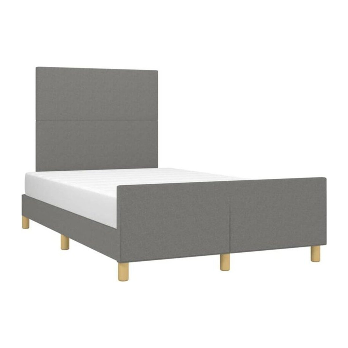 Polsterbett vidaxl aus Stoff in Anthrazit und Grau, B/T/H: 120 x 200 cm - Bild 1