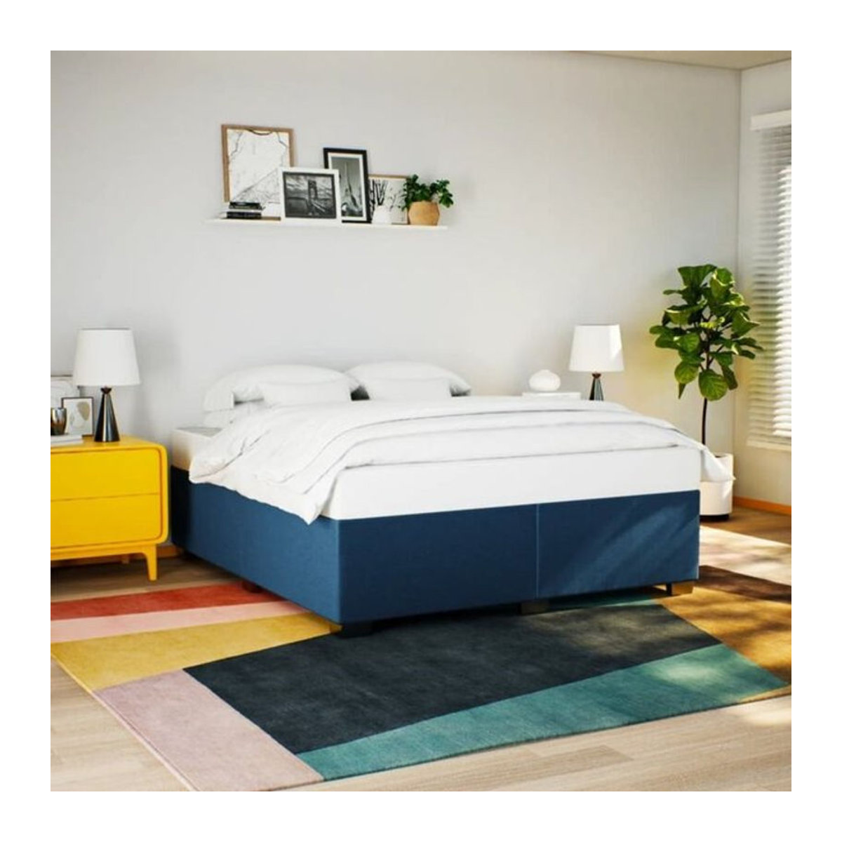 Polsterbett Vidaxl in Blau aus Stoff und Holzwerkstoff, B/T: 180 x 200 cm - Bild 1