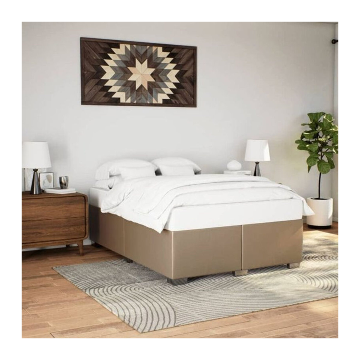 Polsterbett Vidaxl in Braun aus Kunstleder, Modernes Bettgestell B/T: 160 x 200 cm - Bild 1