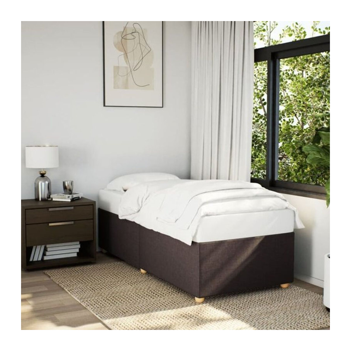 Polsterbett Vidaxl in Braun aus Stoff ohne Matratze B: 80 cm, L: 200 cm - Bild 1