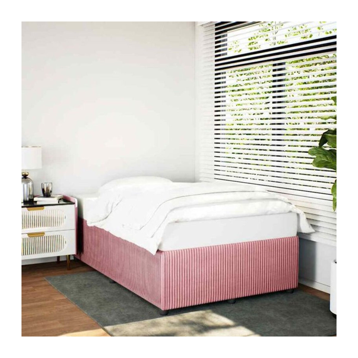 Polsterbett Vidaxl in Rosa aus Samt, Modernes Bettgestell B: 120 cm, L: 200 cm - Bild 1