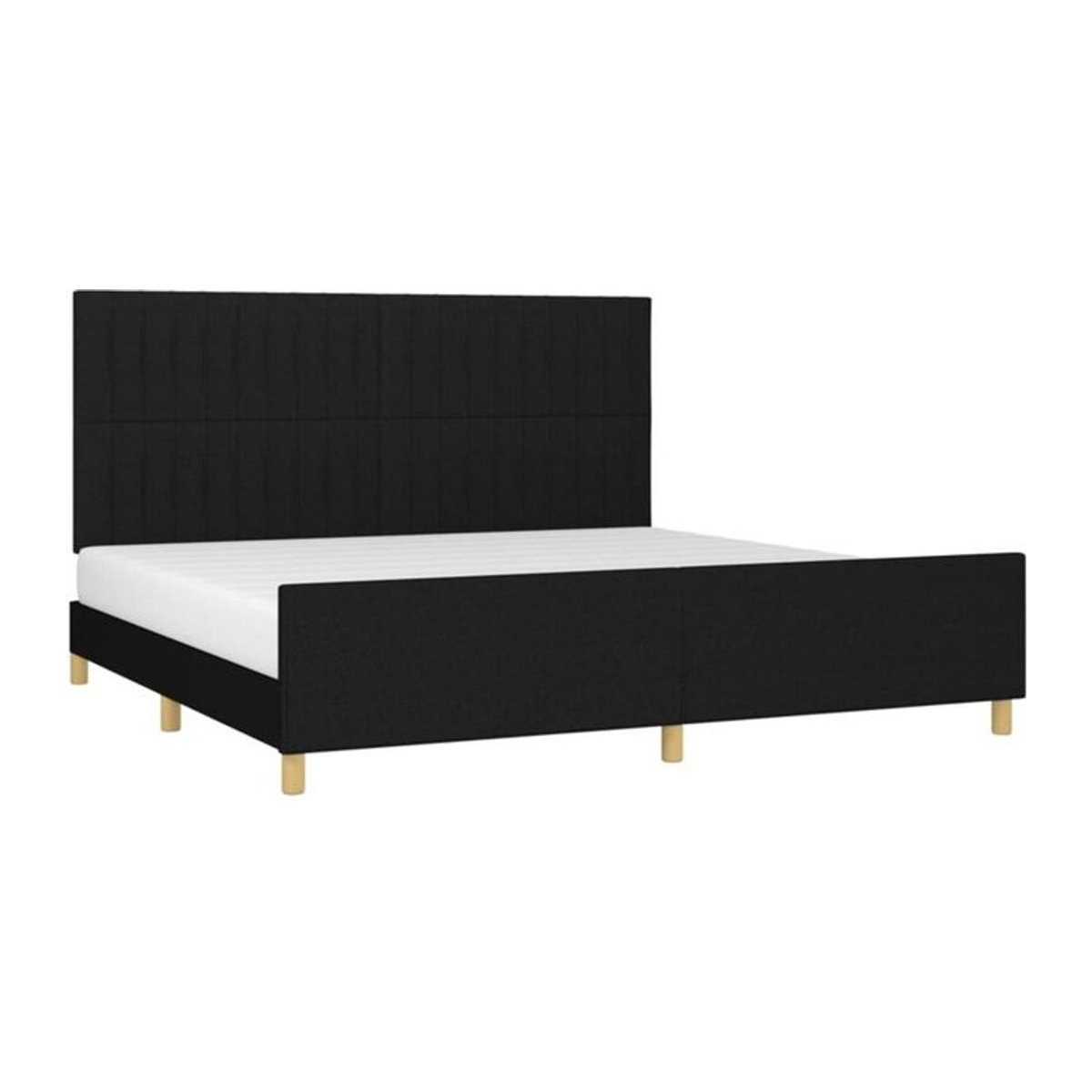 Polsterbett Vidaxl in Schwarz aus Stoff und Holzwerkstoff, B/T: 200 x 200 cm - Bild 1