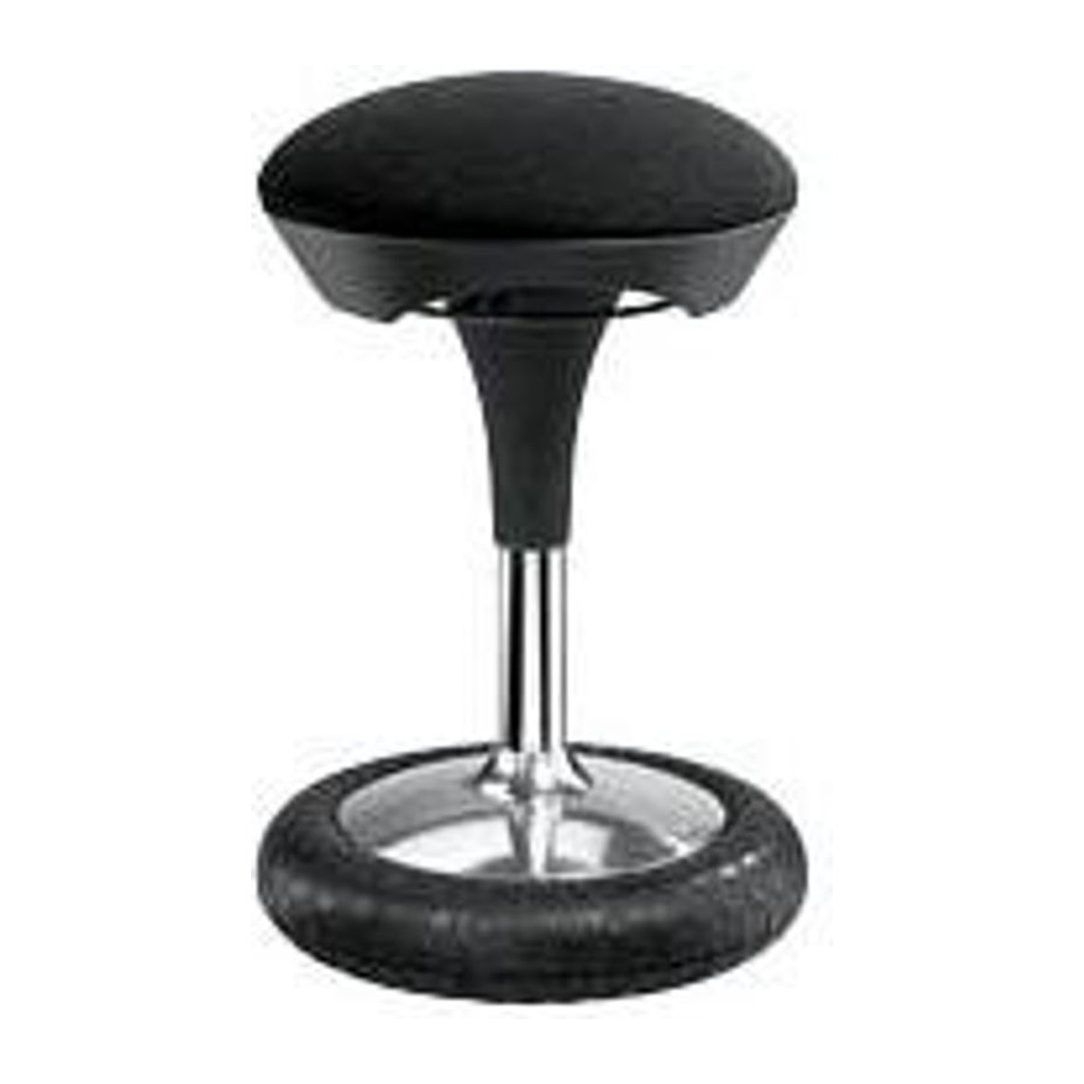 Polsterhocker Topstar Sitness 20 in Schwarz mit Stoffbezug und Metallgestell - Bild 1