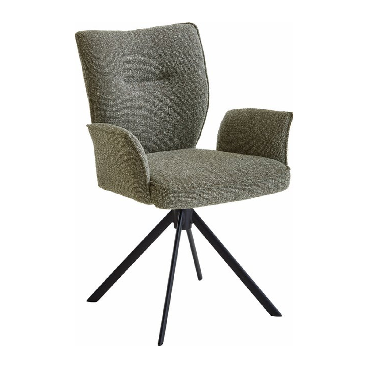Polsterstuhl NIEHOFF SITZMÖBEL STUDIO-LINE in modernem Design aus Jacquard-Stoff und Metall - Bild 1