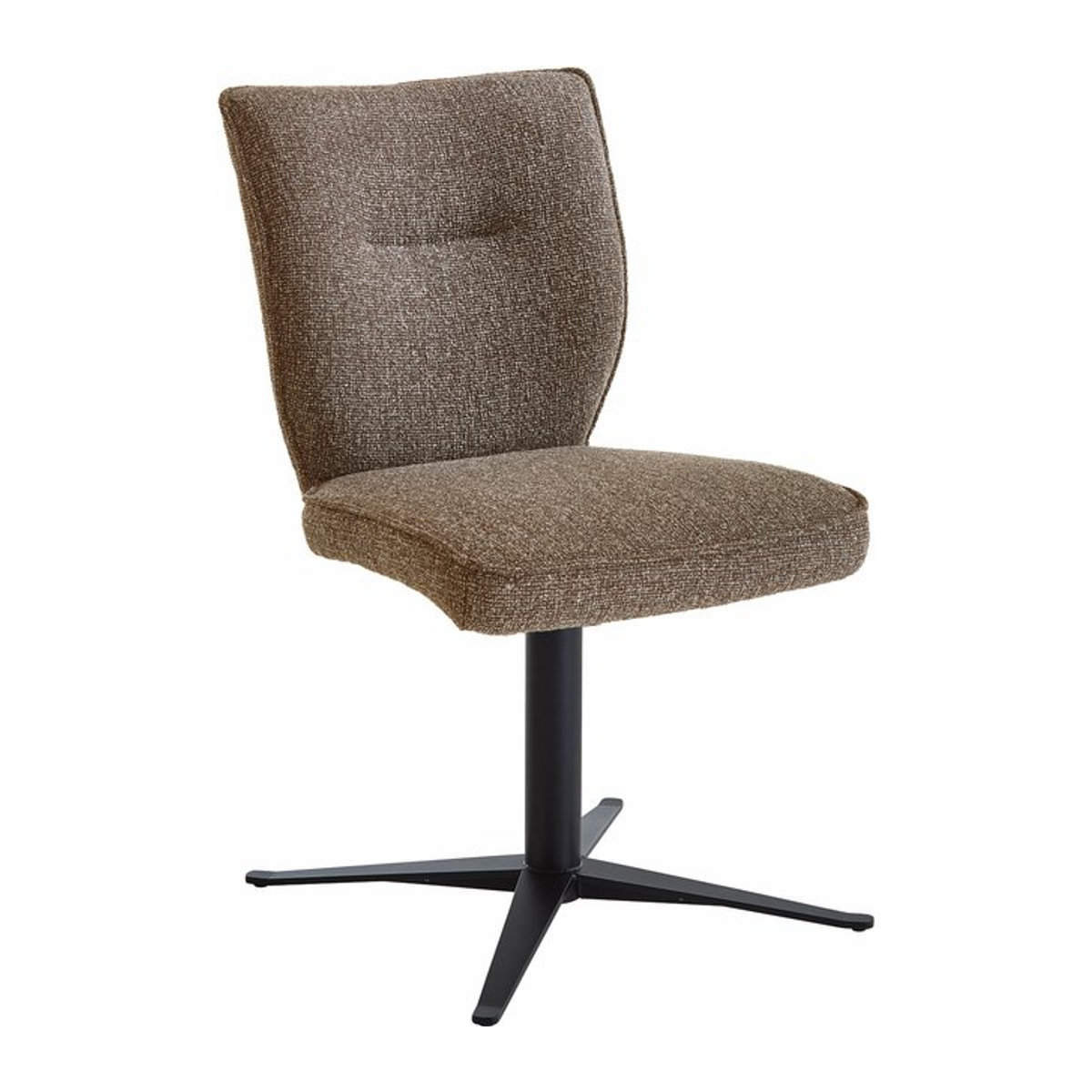 Polsterstuhl STUDIO-LINE von NIEHOFF SITZMÖBEL in Chenille-Stoff, Modern, Schwarz, Taupe Meliert oder Braun - Bild 1