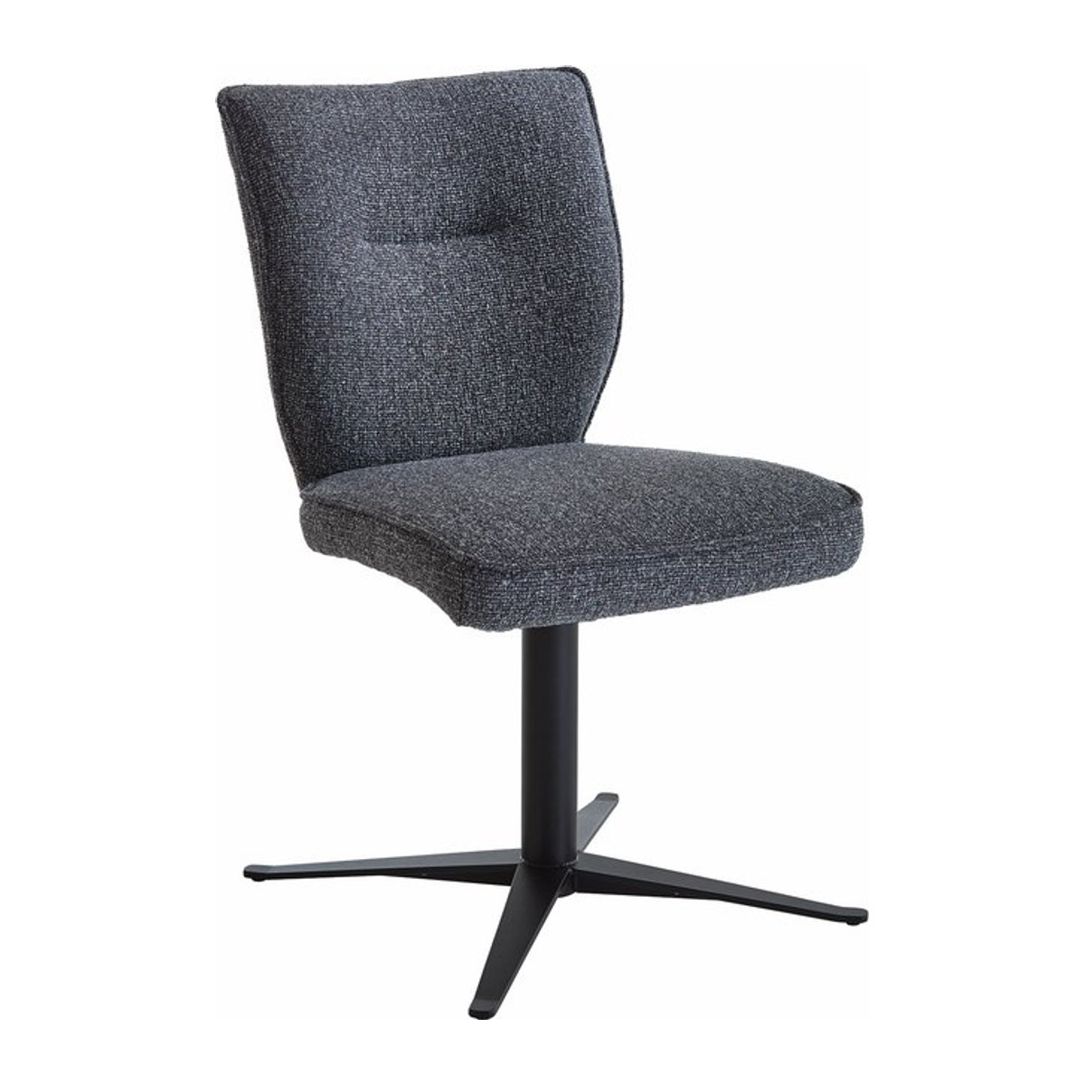 Polsterstuhl STUDIO-LINE von NIEHOFF SITZMÖBEL in Schwarz und Grau aus Jacquard-Stoff mit Metallgestell - Bild 1