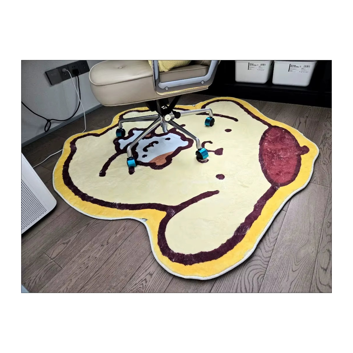 Pompompurin Plüschteppich Gelb im Kawaii Anime Design für Schlafzimmer und Spielzimmer - Bild 4