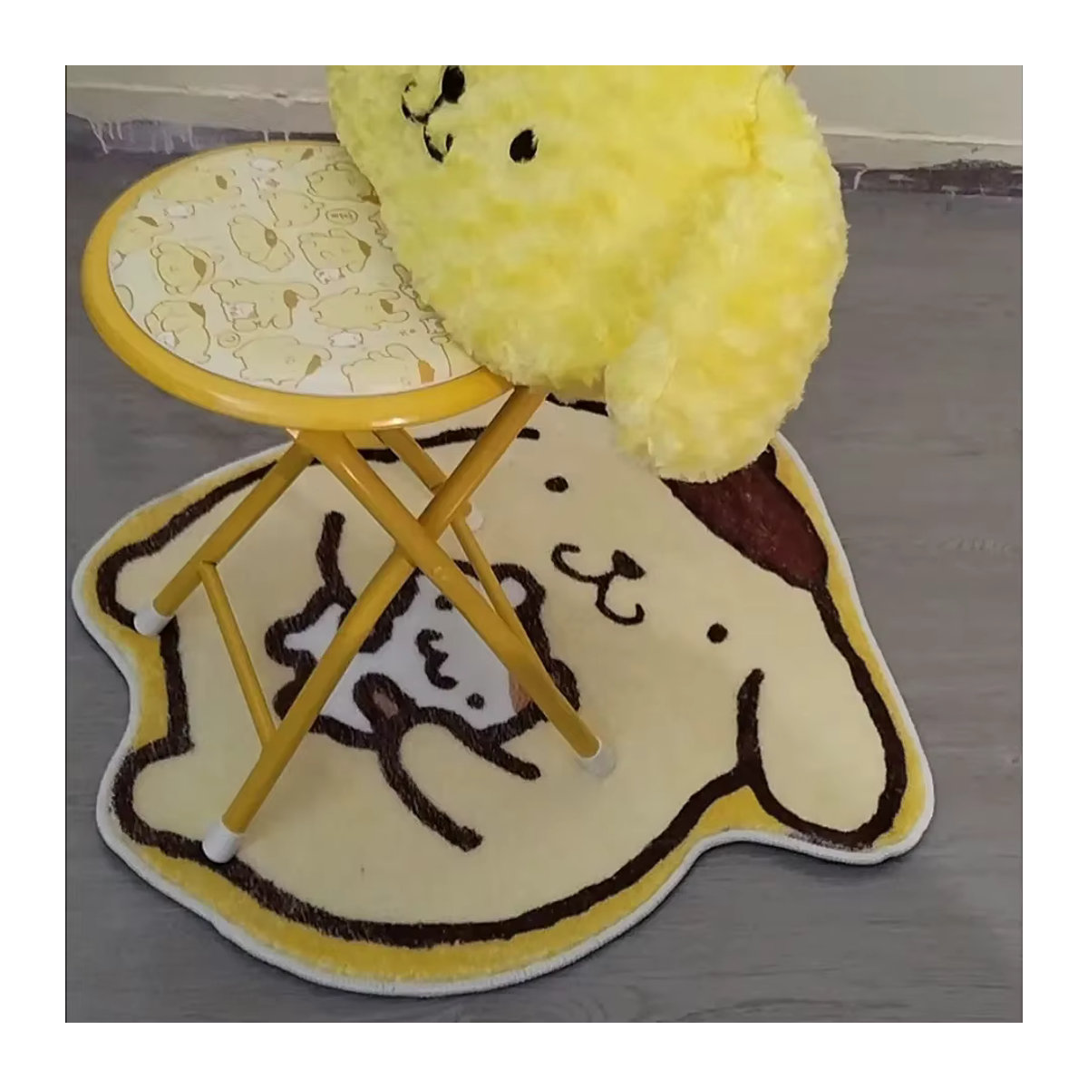 Pompompurin Plüschteppich Gelb im Kawaii Anime Design für Schlafzimmer und Spielzimmer - Bild 5