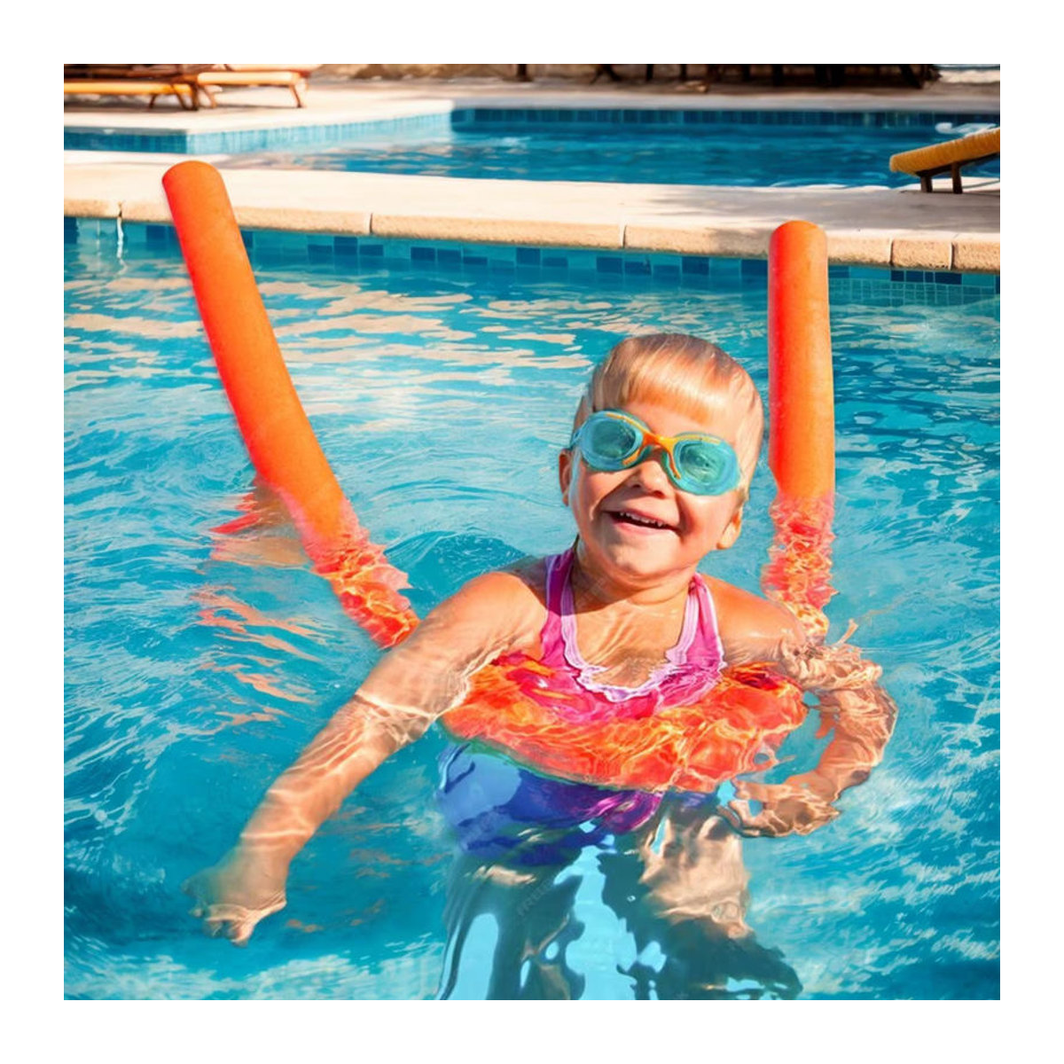 Pool-Nudeln aus Schaumstoff als Schwimmstab und Trainingsgerät für Kinder und Erwachsene - Bild 1